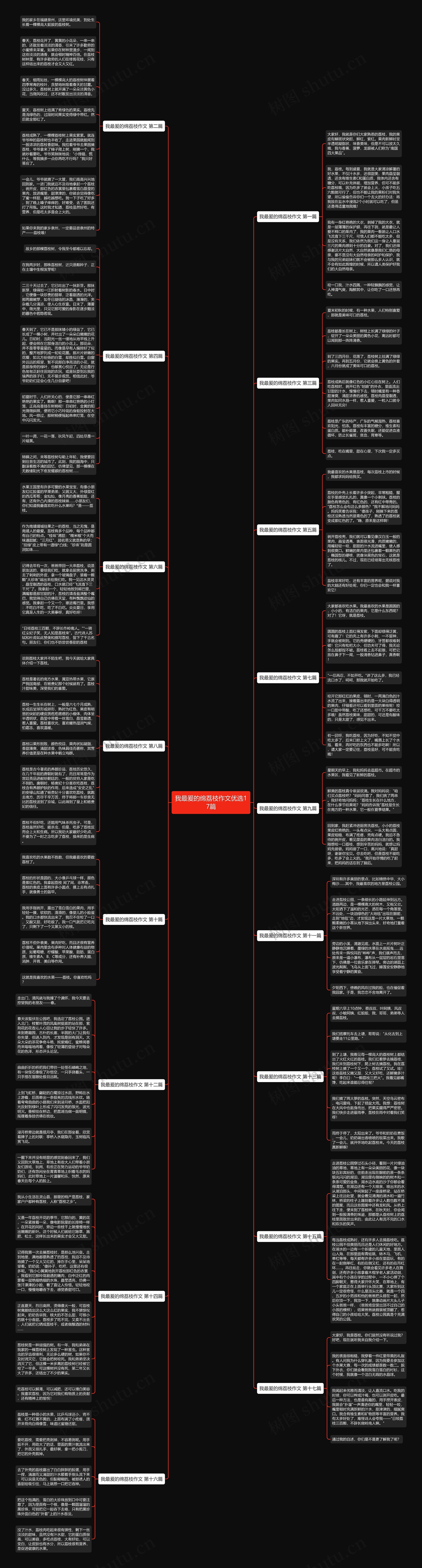 我最爰的绵荔枝作文优选17篇思维导图