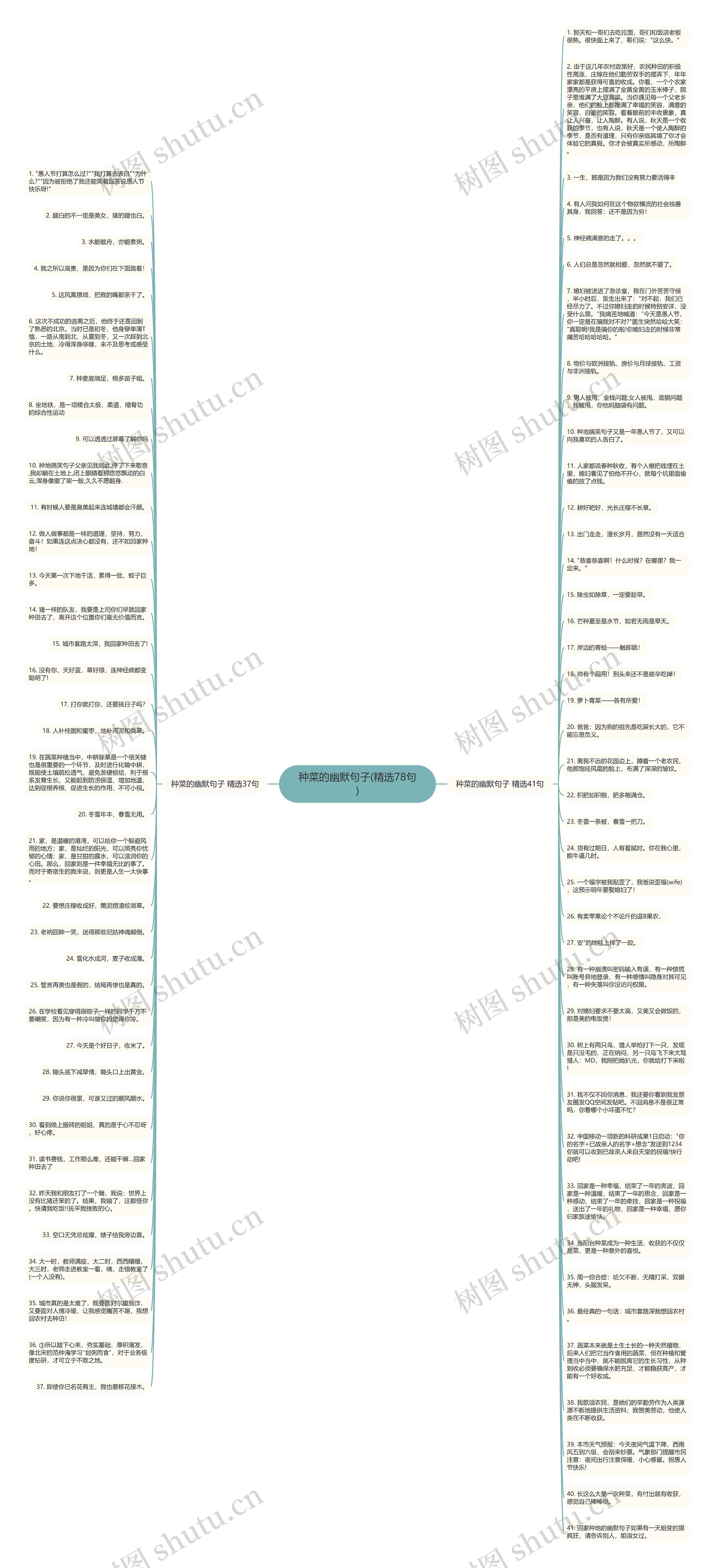 种菜的幽默句子(精选78句)思维导图
