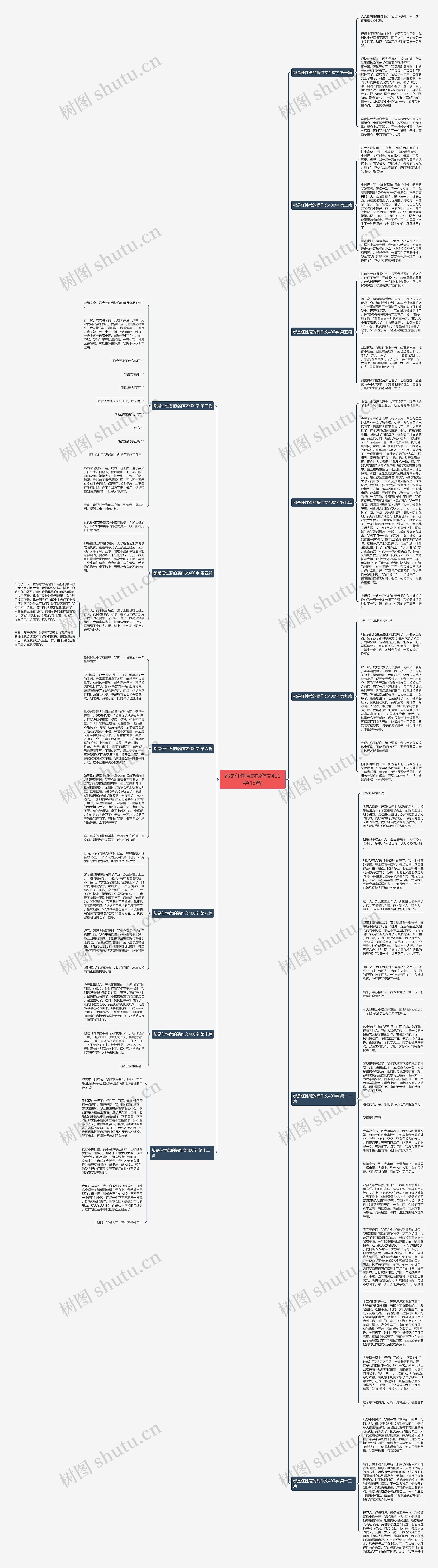 都是任性惹的祸作文400字(13篇)思维导图