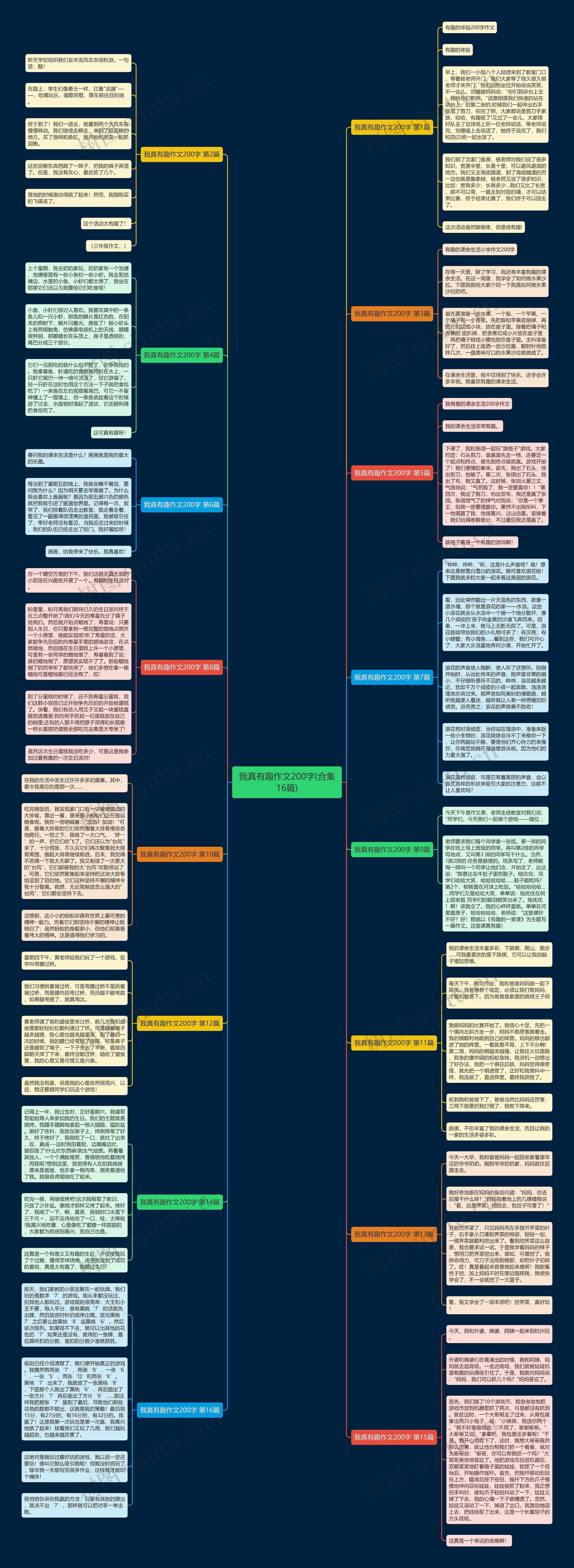 我真有趣作文200字(合集16篇)思维导图