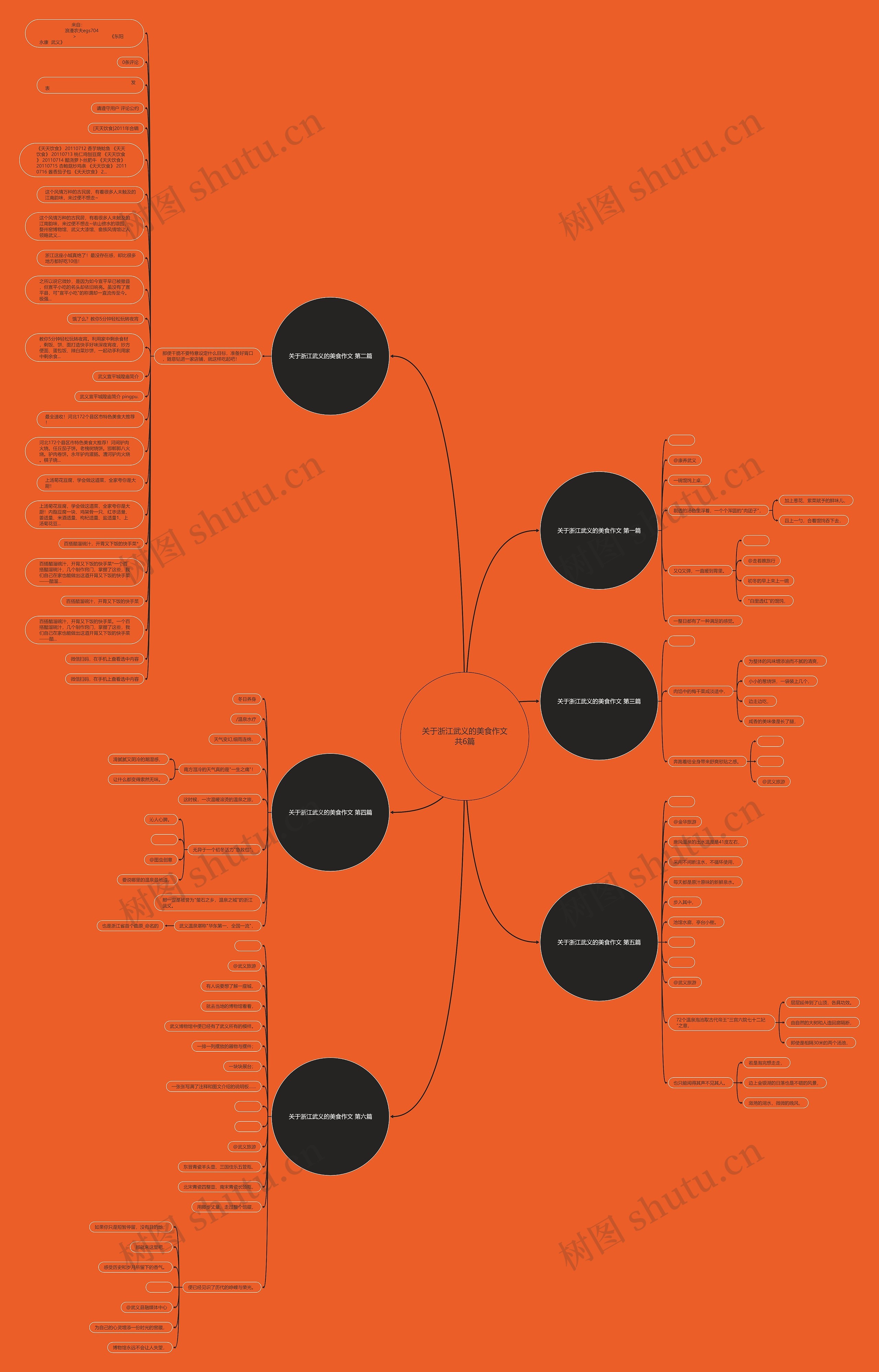 关于浙江武义的美食作文共6篇思维导图