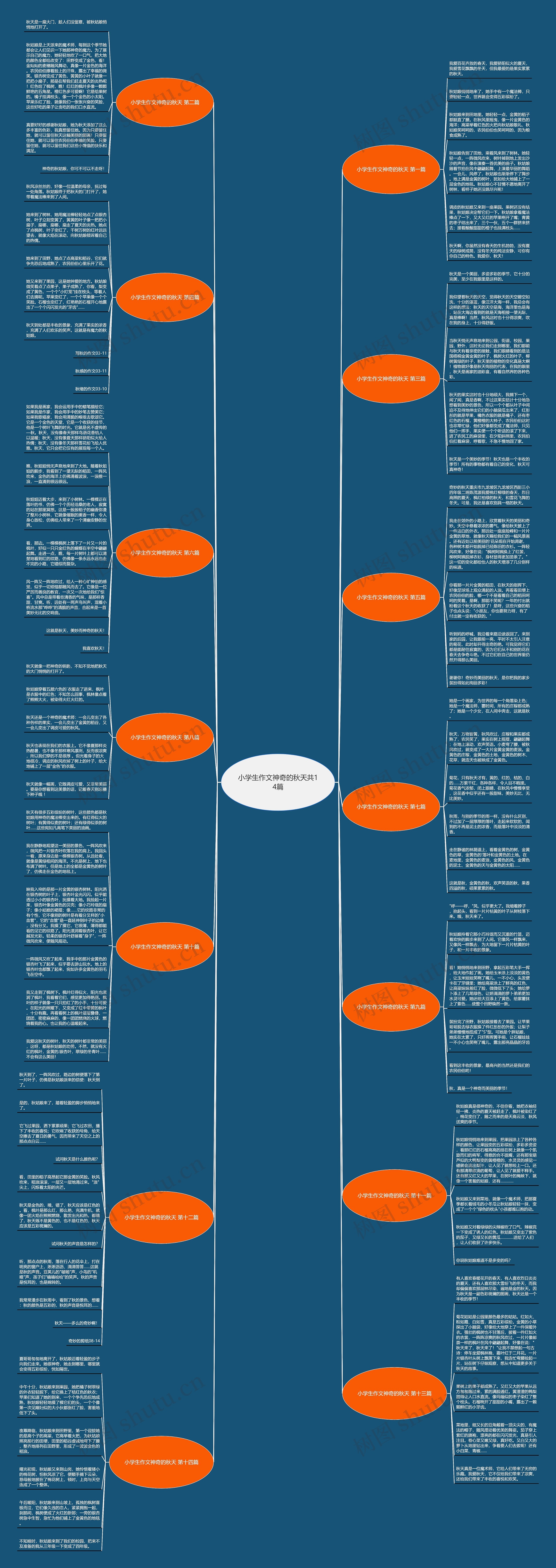 小学生作文神奇的秋天共14篇思维导图