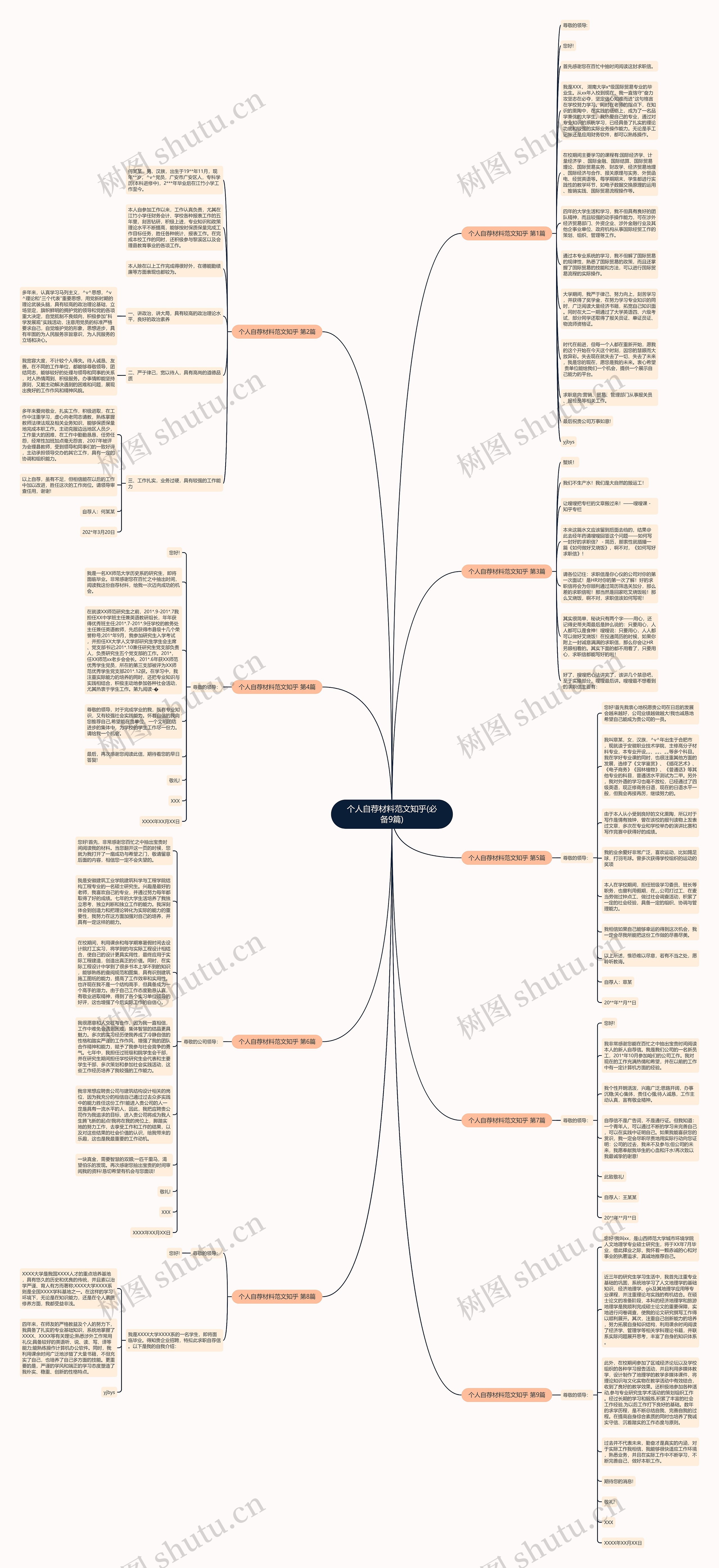 个人自荐材料范文知乎(必备9篇)思维导图
