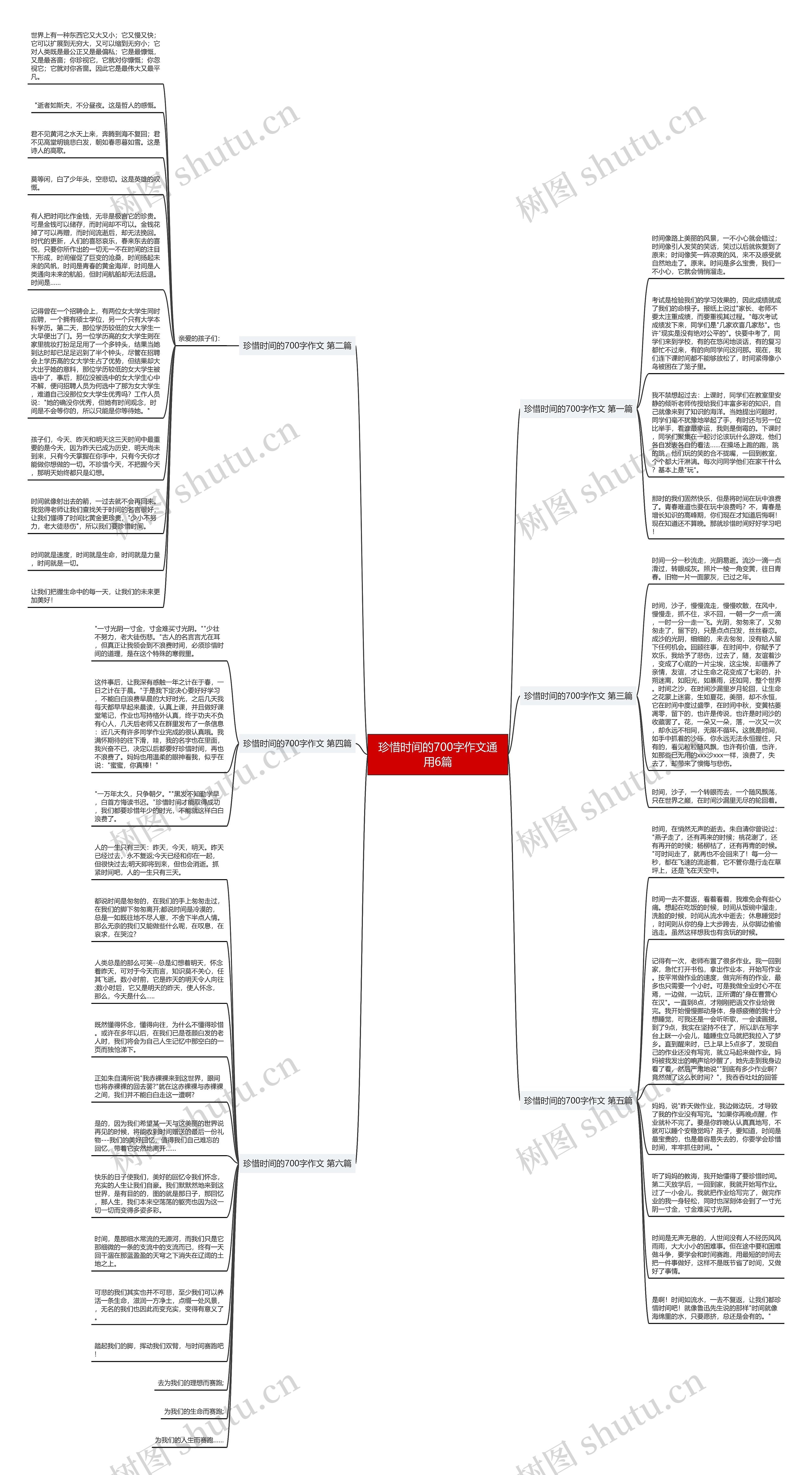 珍惜时间的700字作文通用6篇思维导图