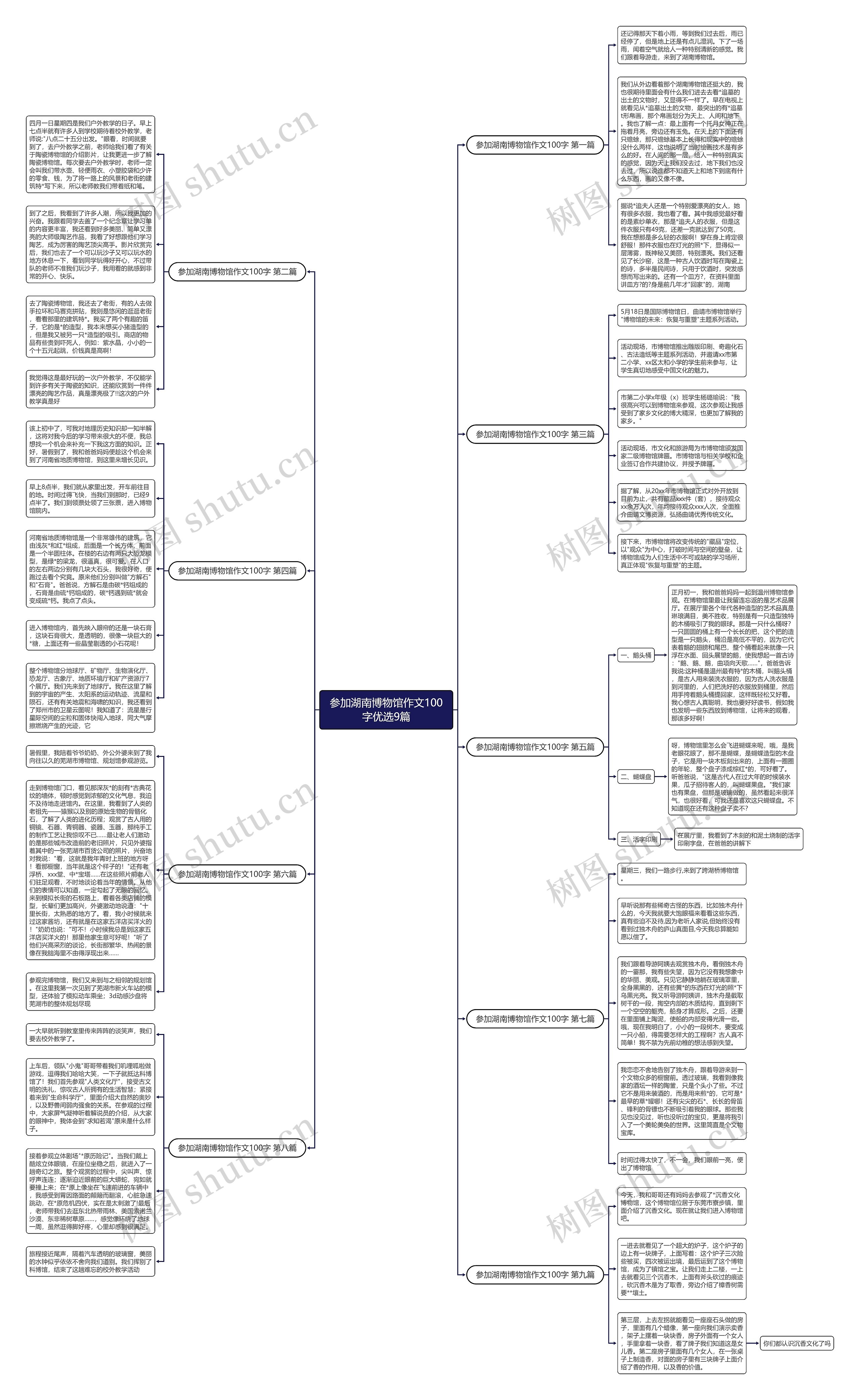 参加湖南博物馆作文100字优选9篇思维导图