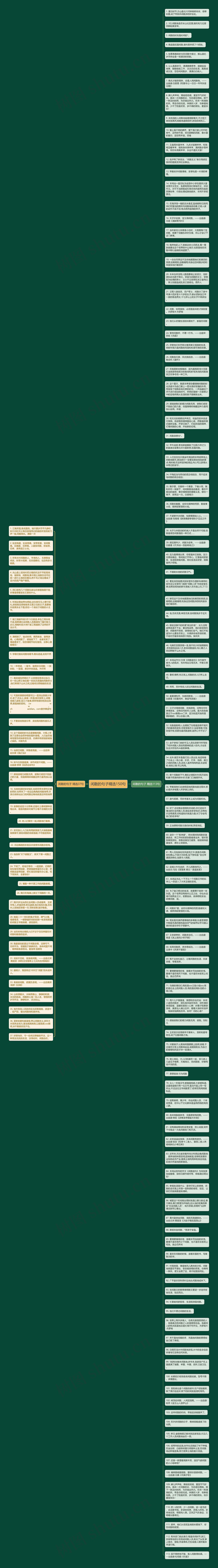 闲散的句子精选150句思维导图