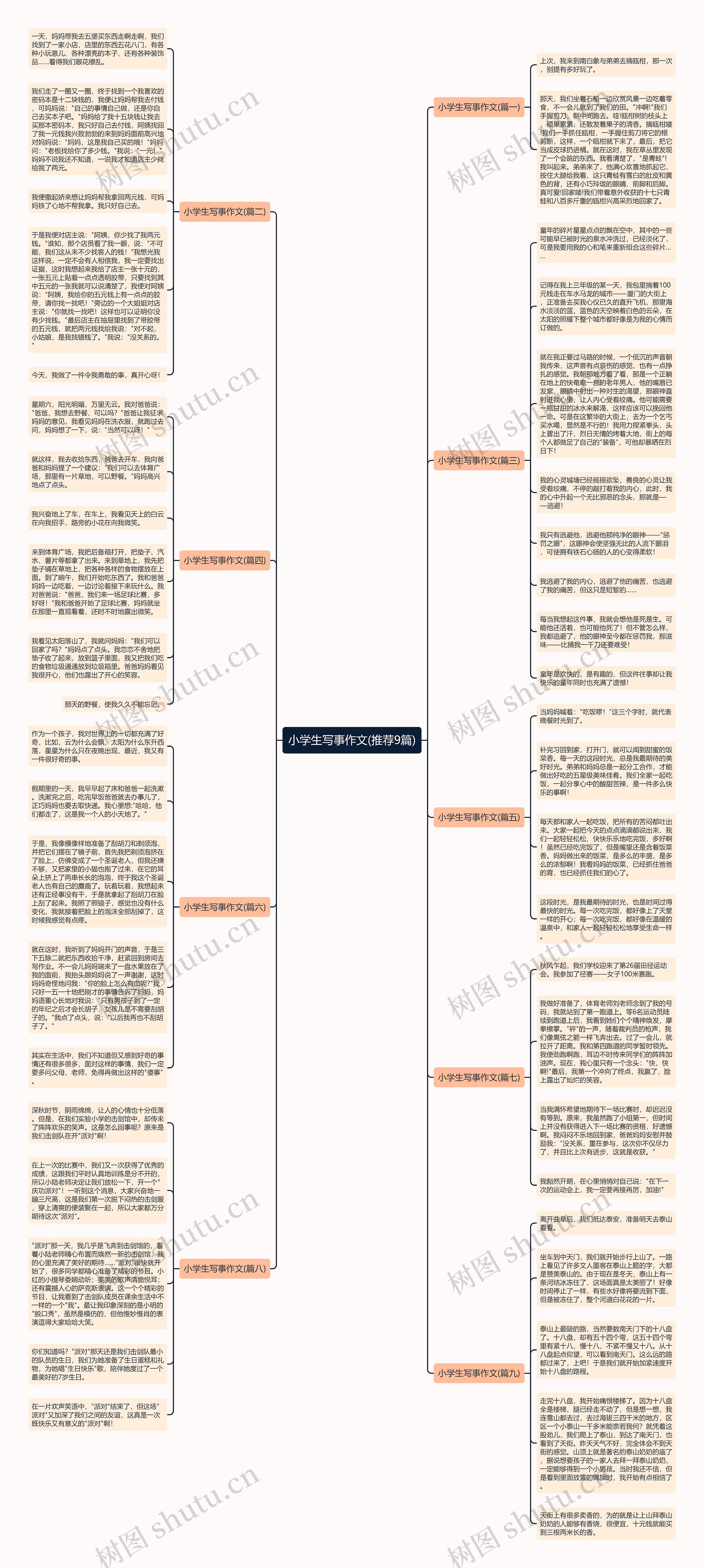 小学生写事作文(推荐9篇)思维导图