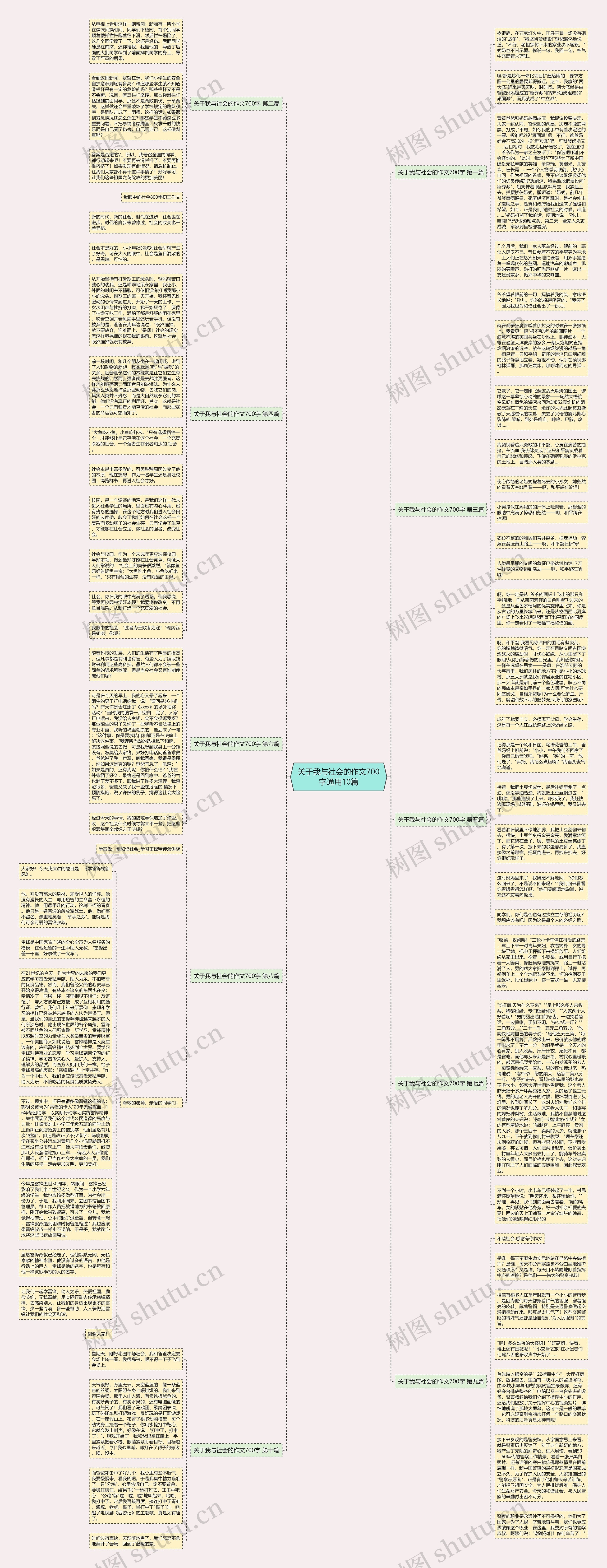 关于我与社会的作文700字通用10篇思维导图