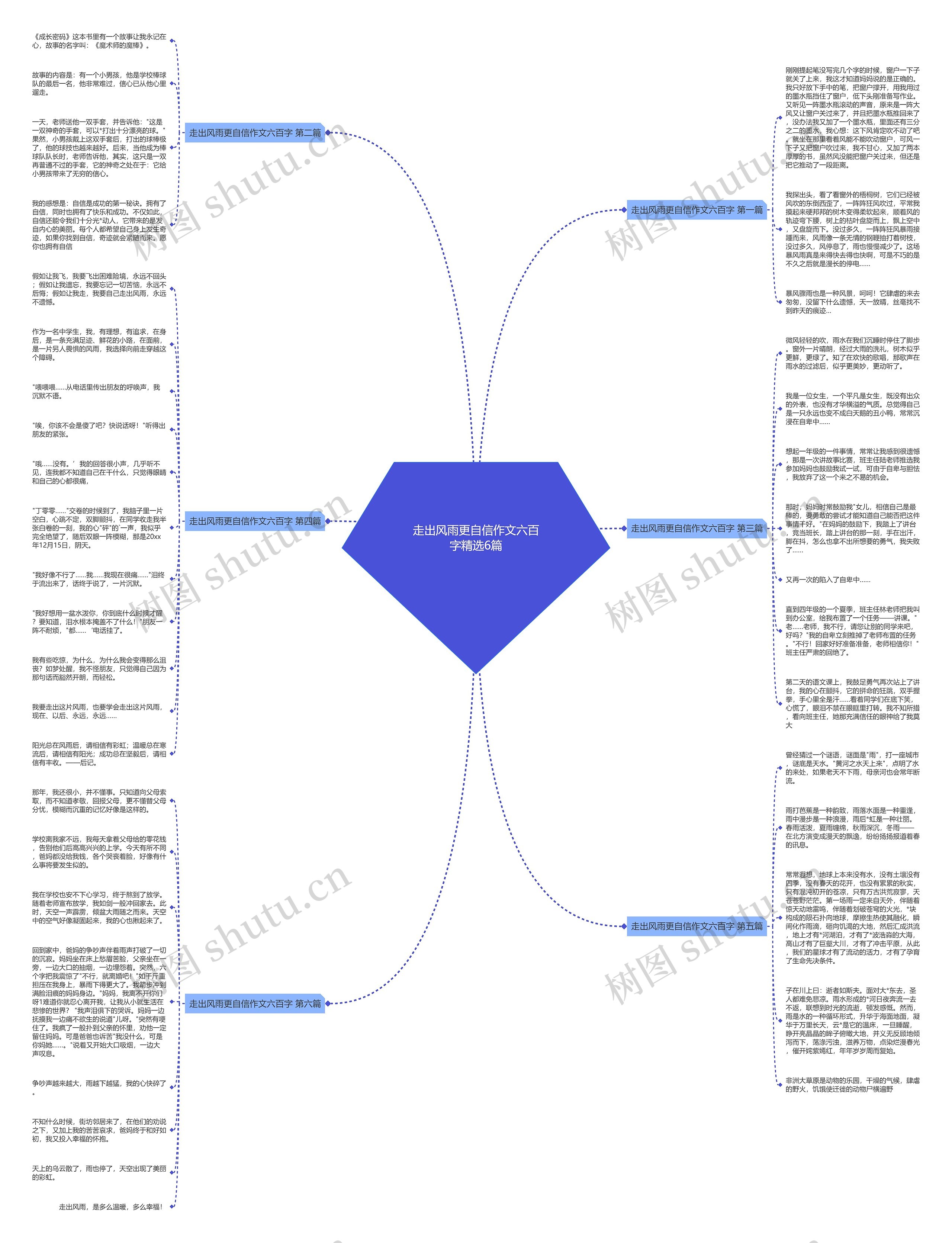 走出风雨更自信作文六百字精选6篇思维导图