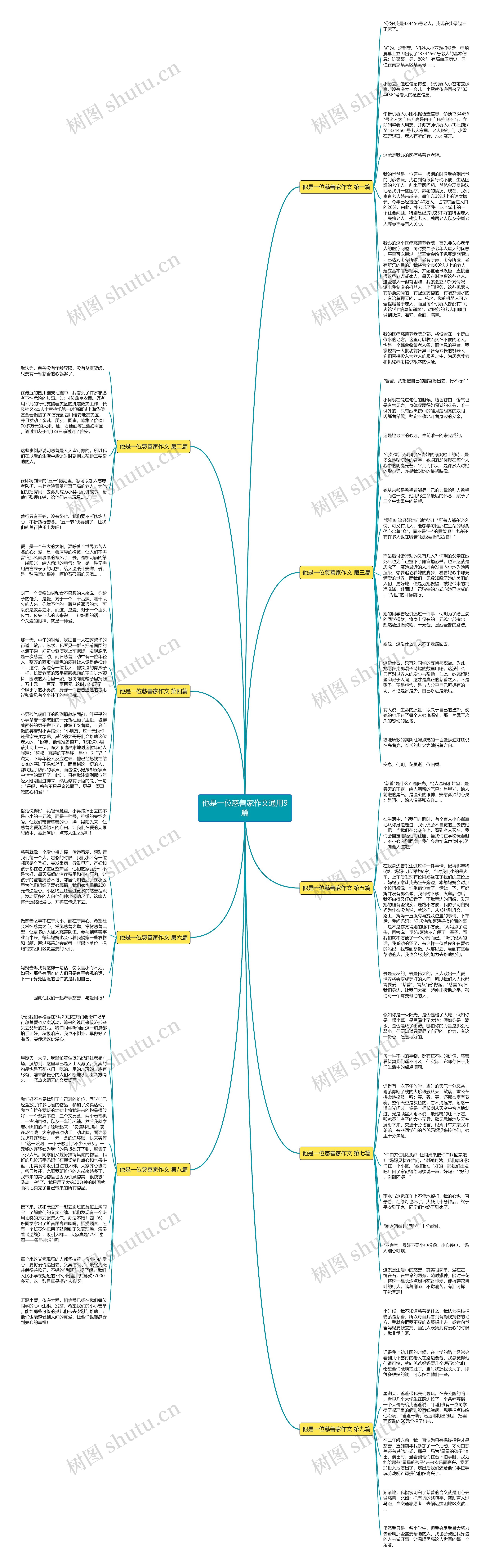 他是一位慈善家作文通用9篇思维导图