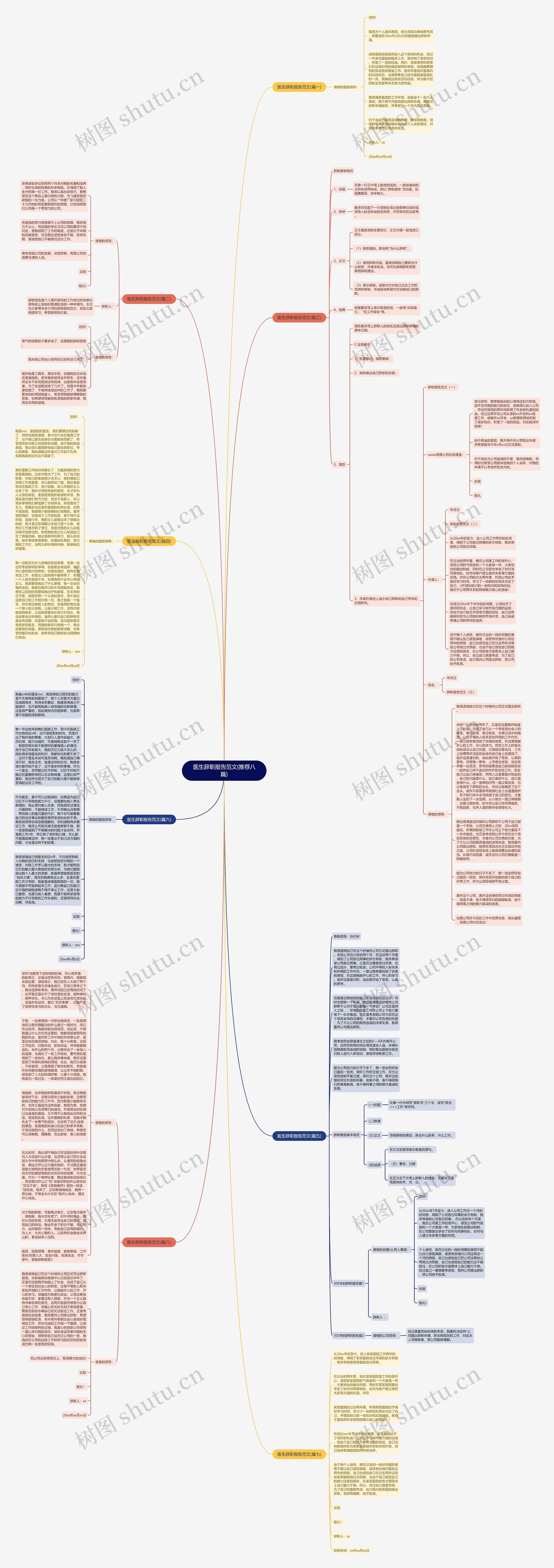 医生辞职报告范文(推荐八篇)思维导图