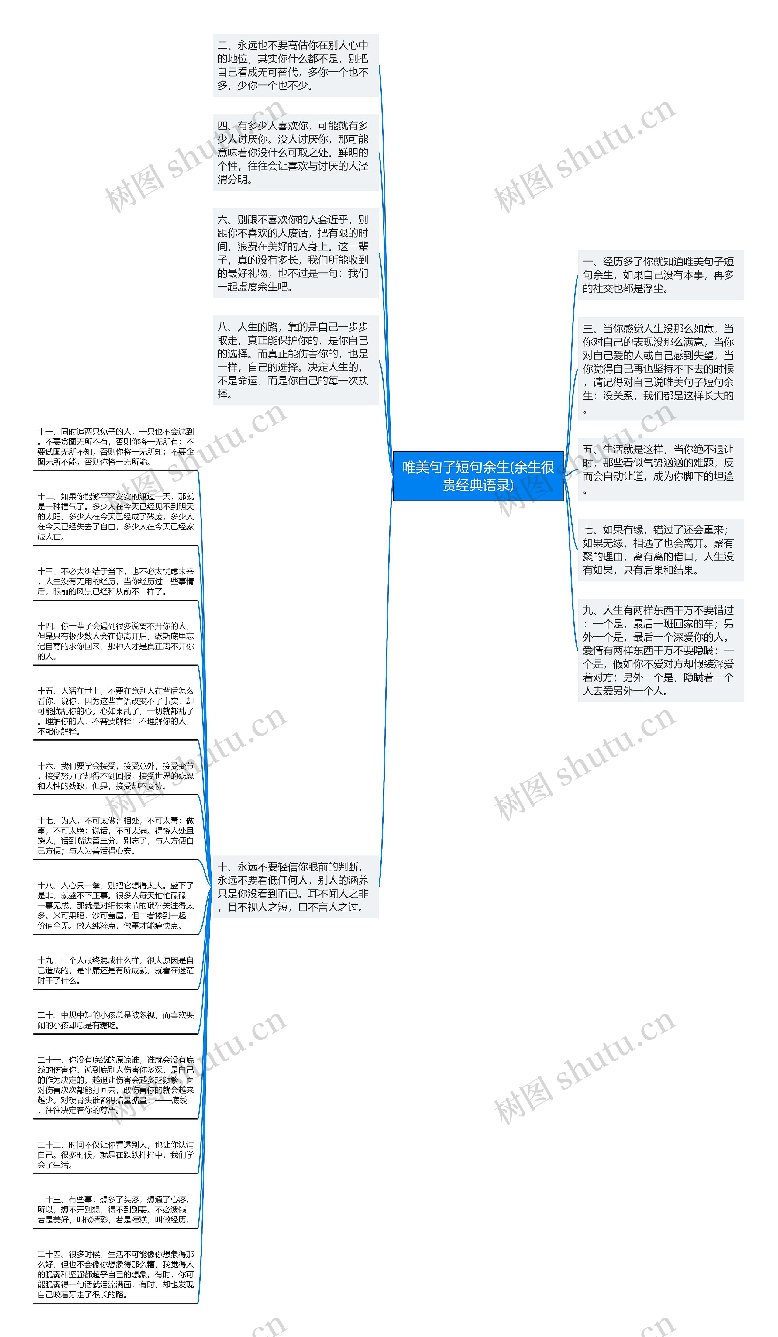 唯美句子短句余生(余生很贵经典语录)思维导图