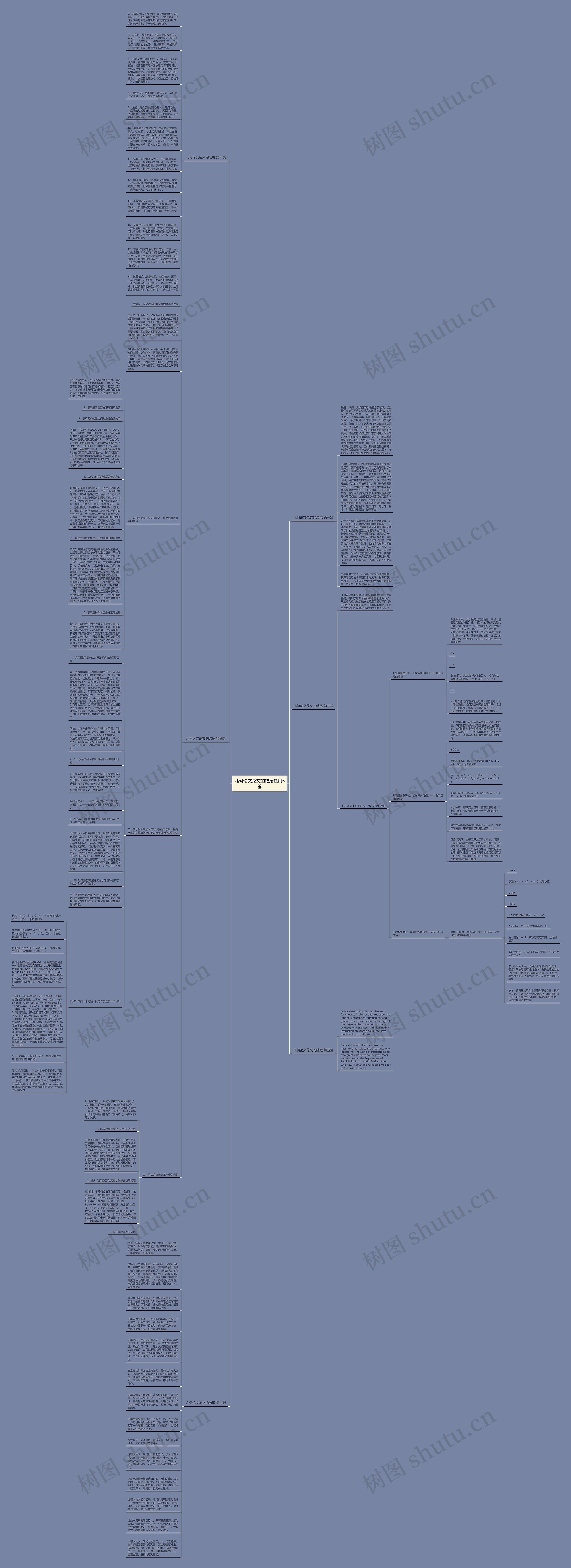 几何论文范文的结尾通用6篇思维导图