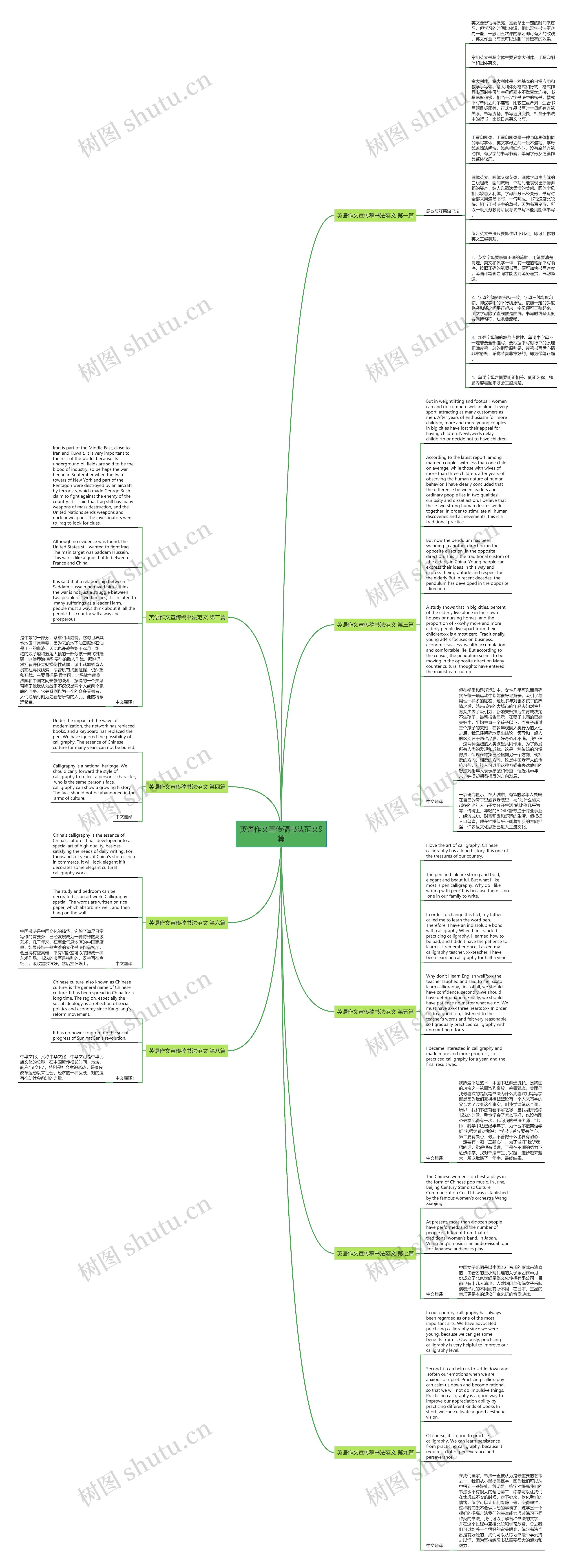 英语作文宣传稿书法范文9篇思维导图
