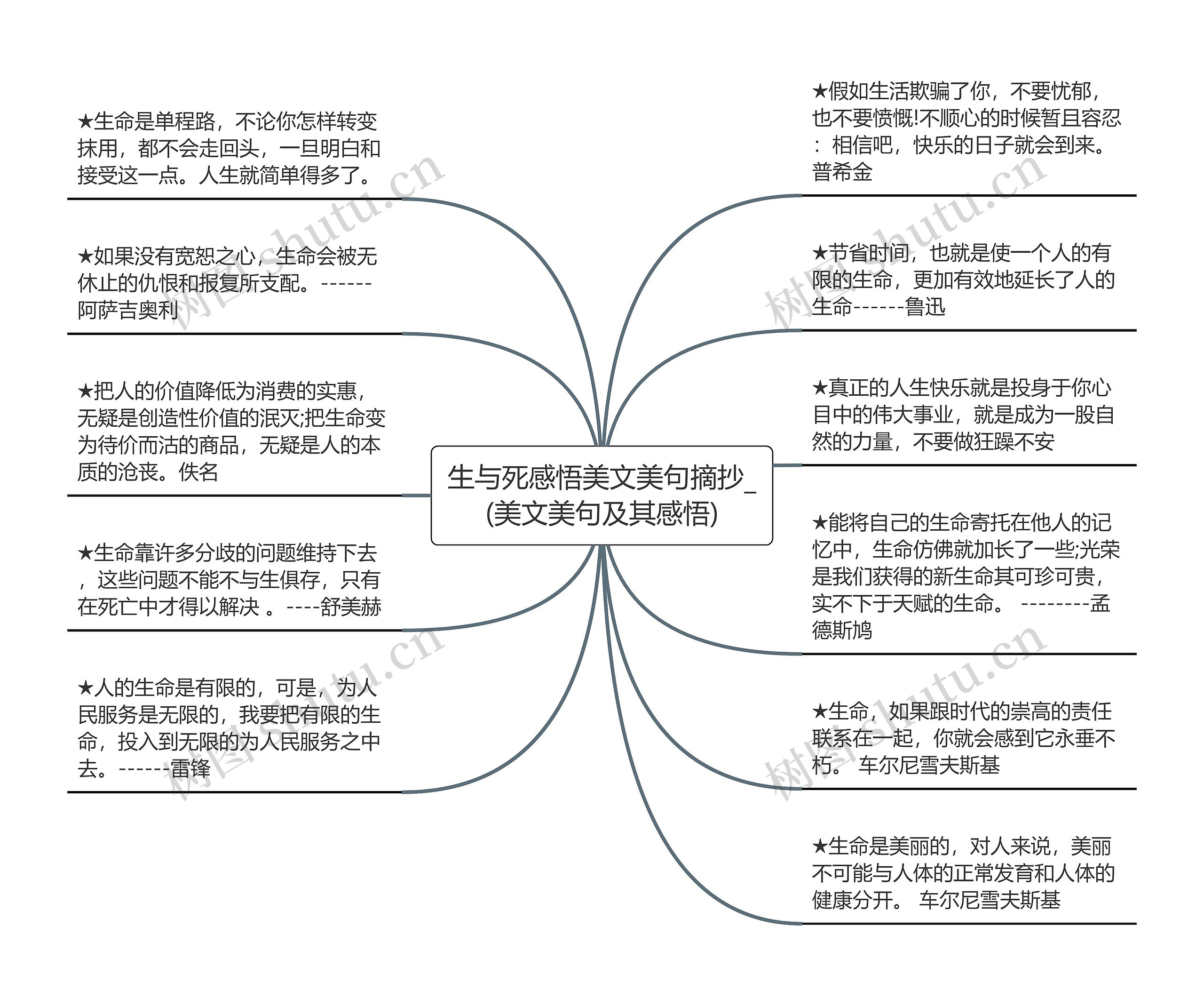 生与死感悟美文美句摘抄_(美文美句及其感悟)思维导图