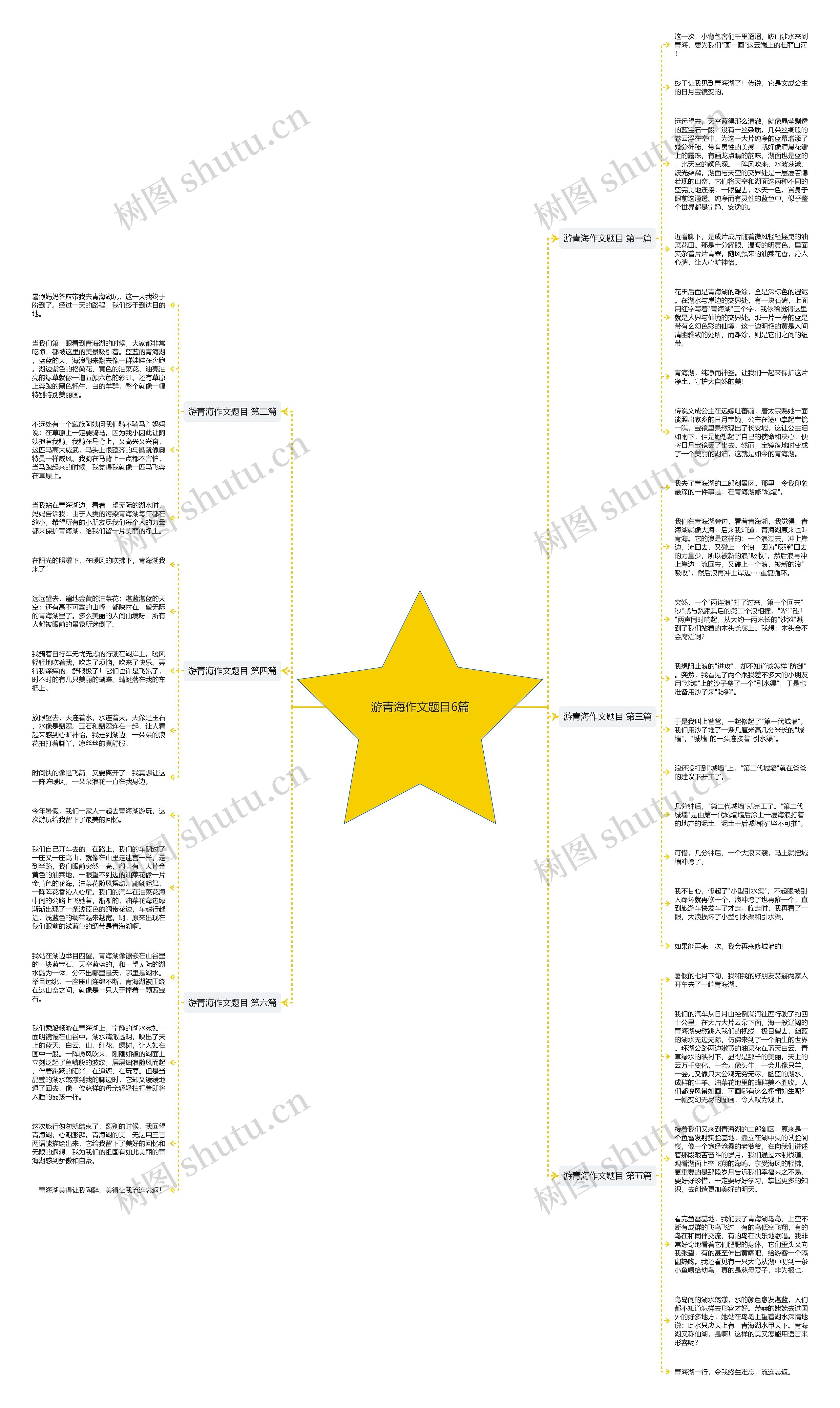 游青海作文题目6篇思维导图