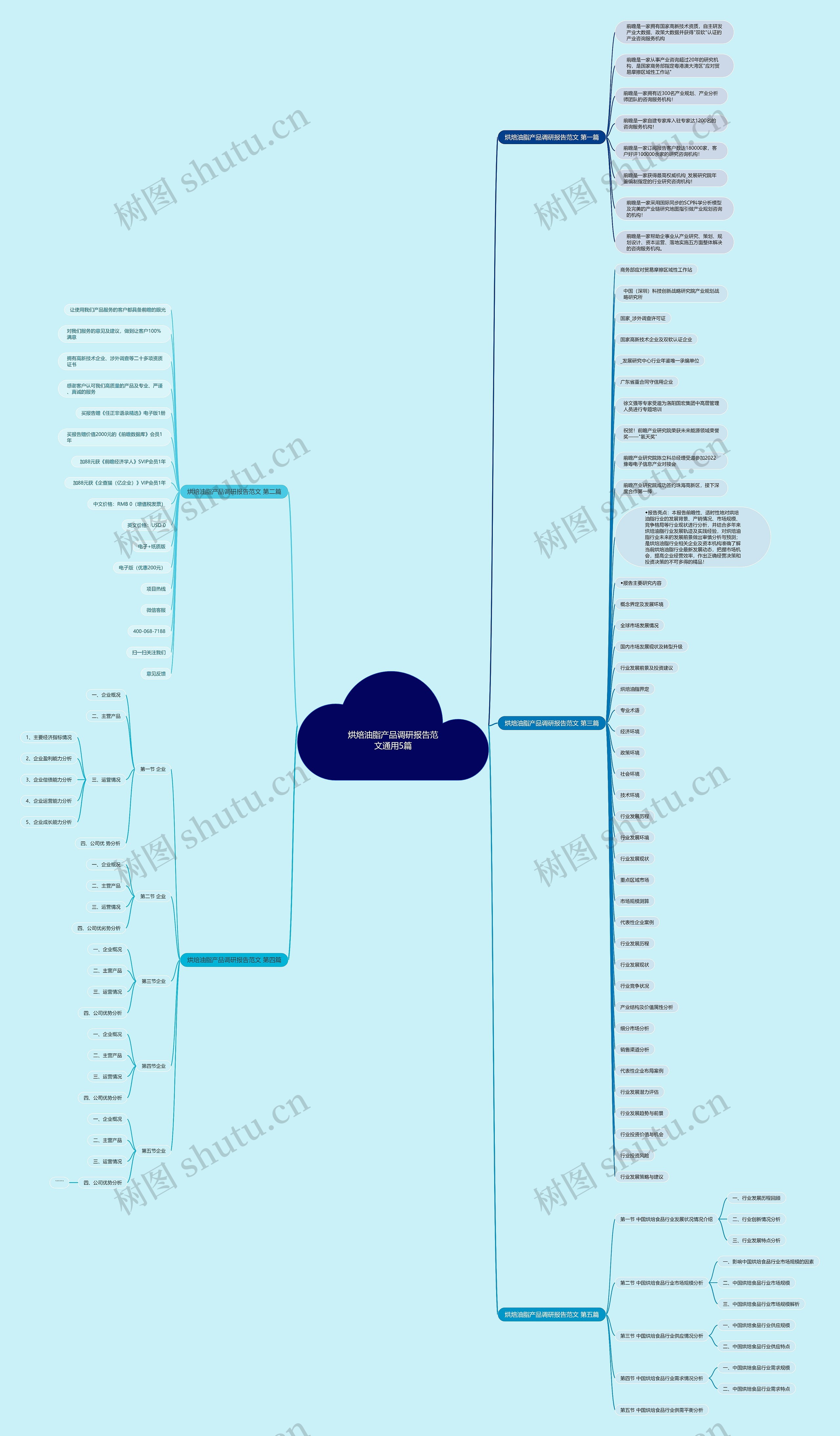 烘焙油脂产品调研报告范文通用5篇思维导图