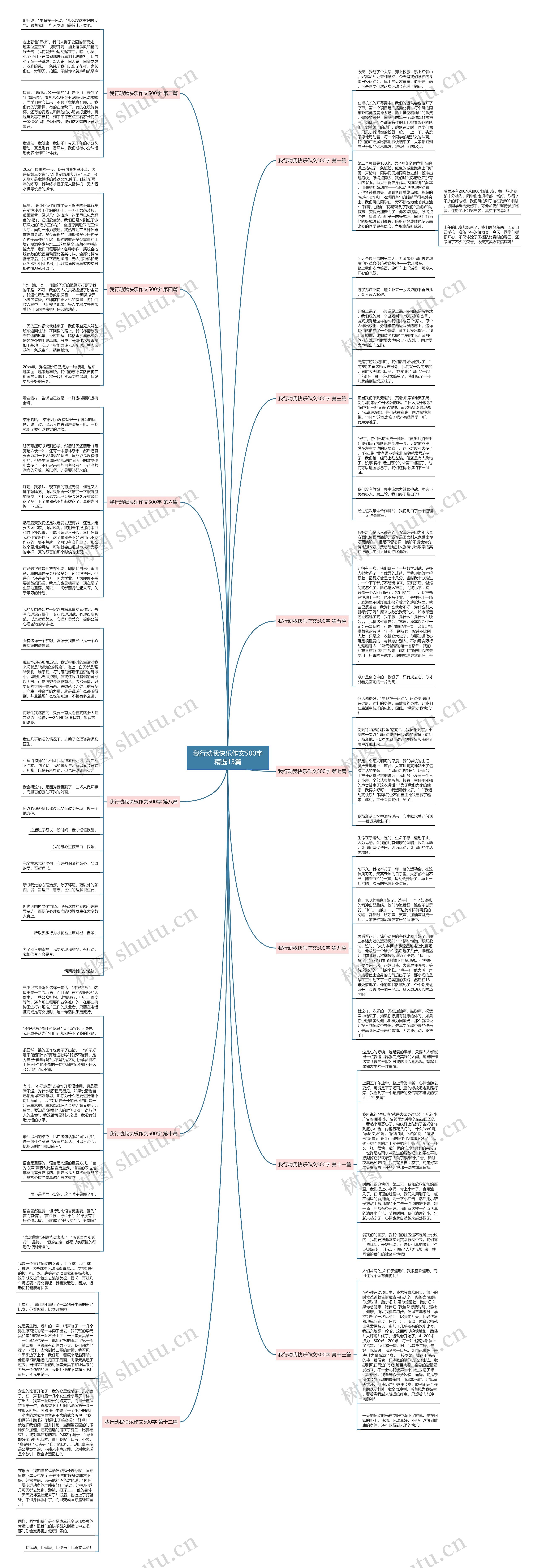 我行动我快乐作文500字精选13篇思维导图