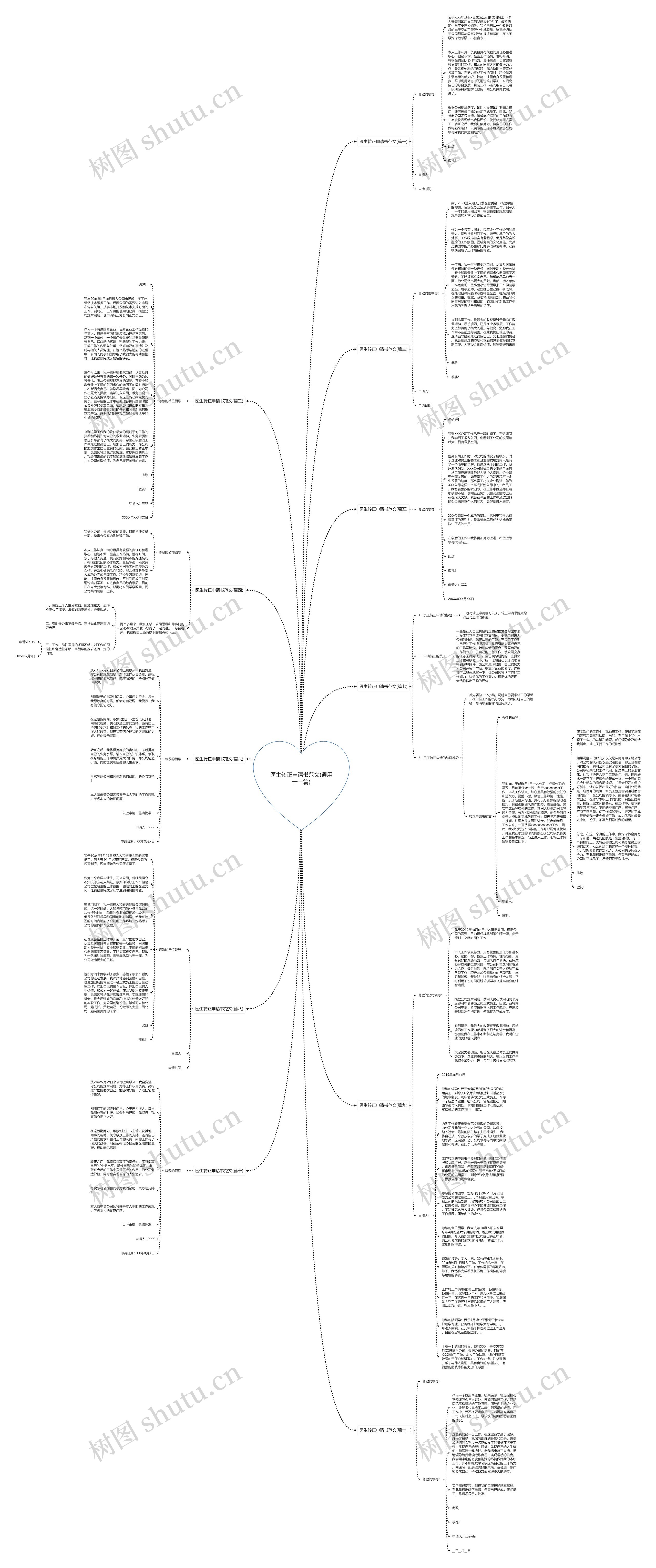医生转正申请书范文(通用十一篇)思维导图