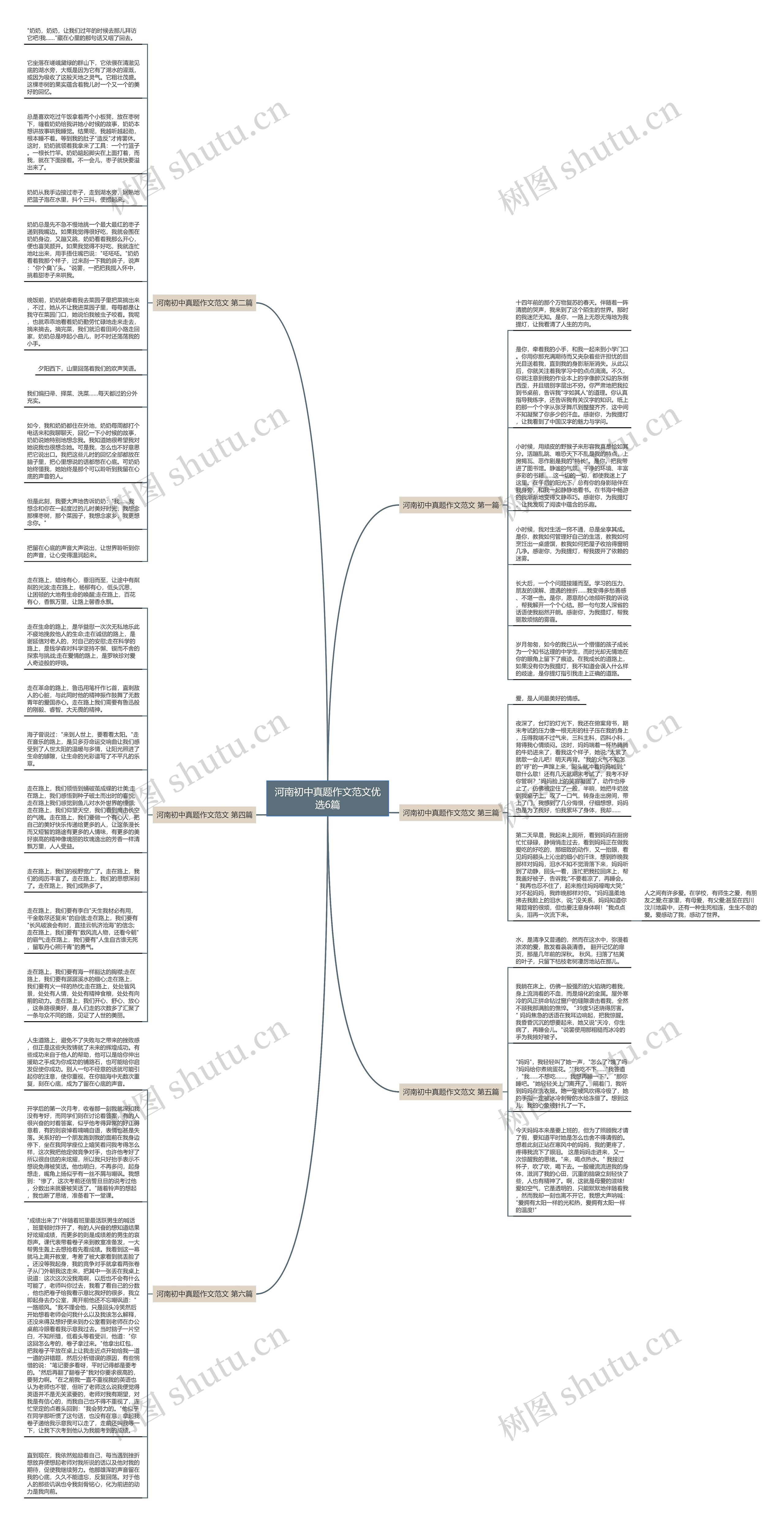河南初中真题作文范文优选6篇思维导图