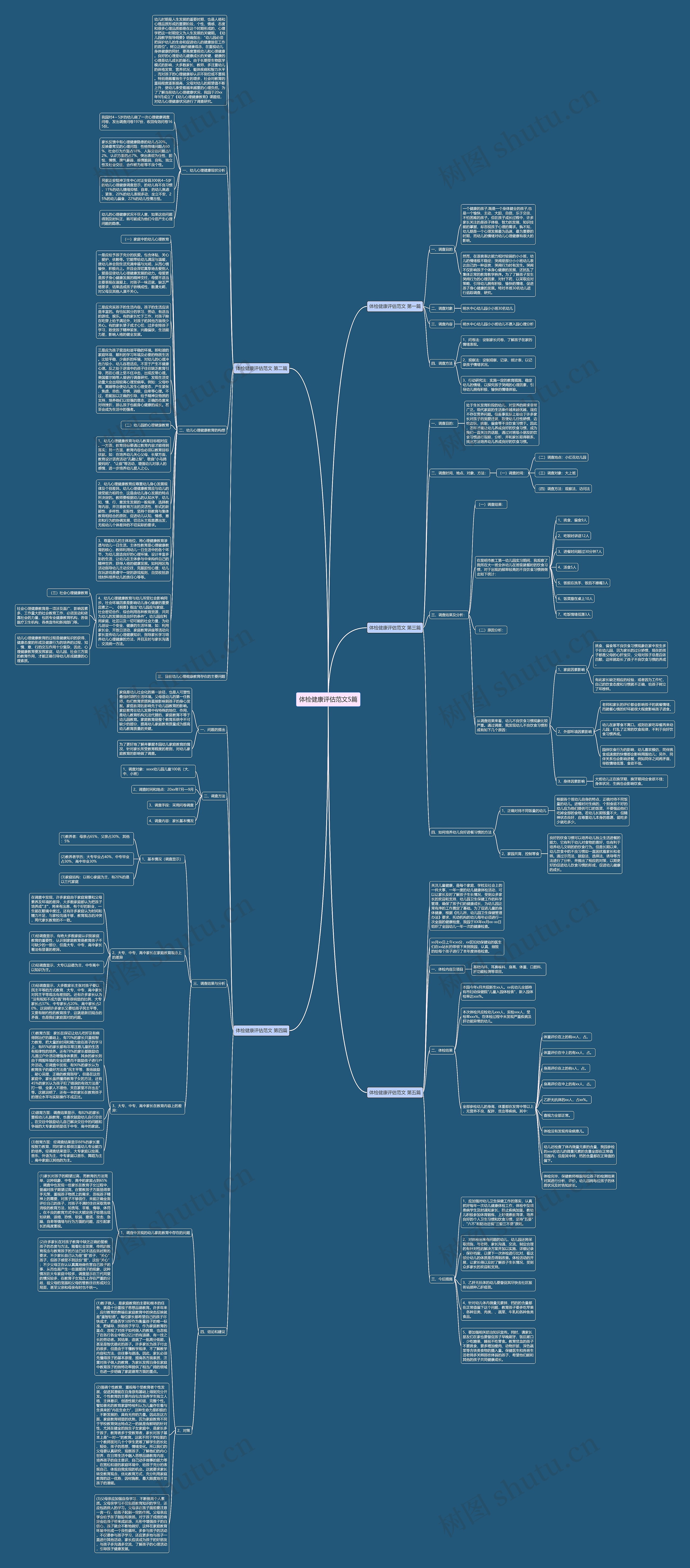 体检健康评估范文5篇思维导图