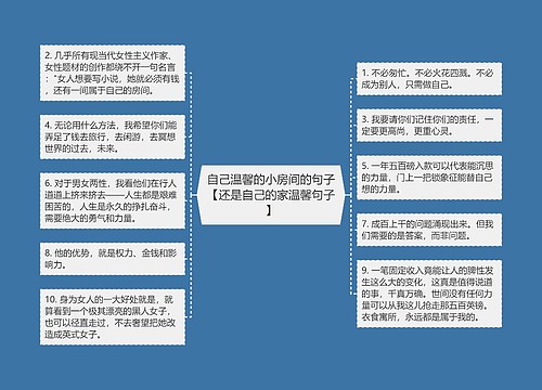 自己温馨的小房间的句子【还是自己的家温馨句子】