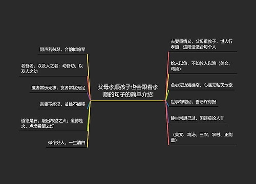 父母孝顺孩子也会跟着孝顺的句子的简单介绍