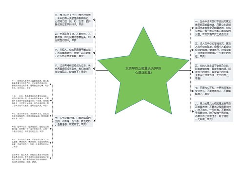 发表早安正能量说说(早安心语正能量)