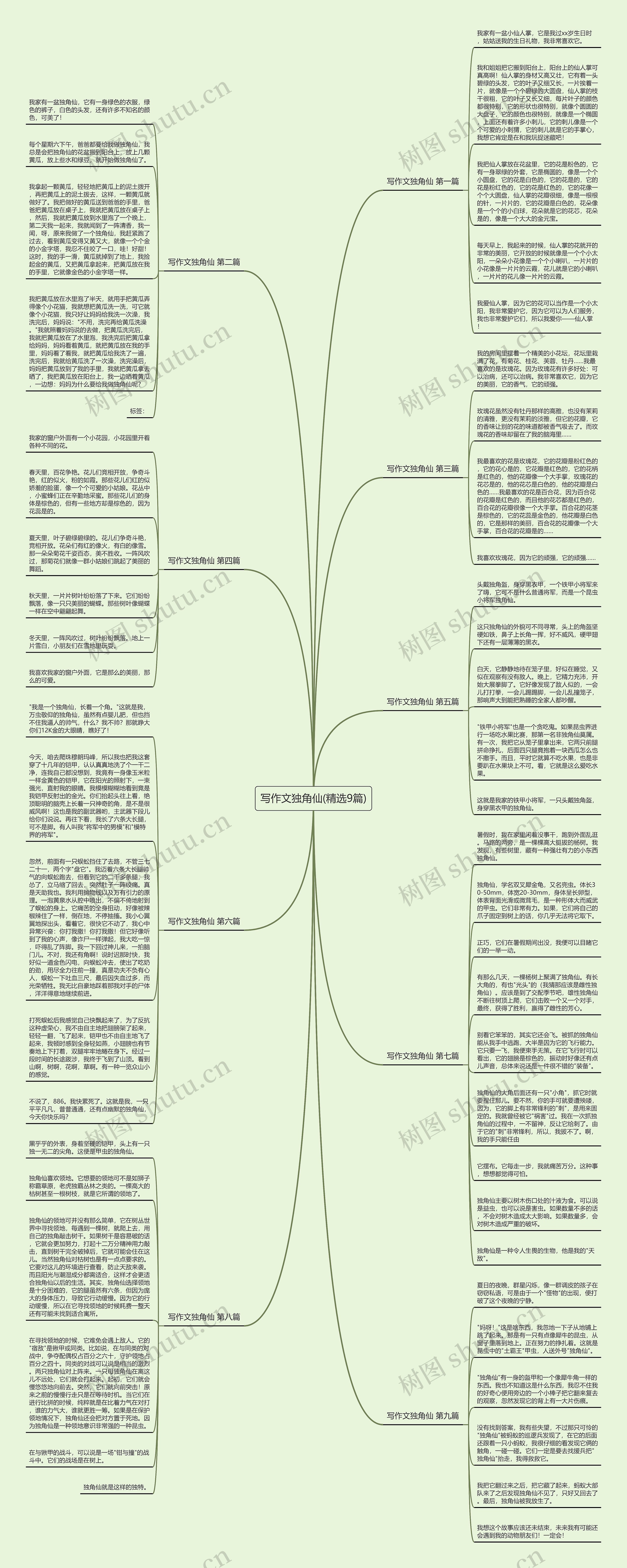 写作文独角仙(精选9篇)思维导图