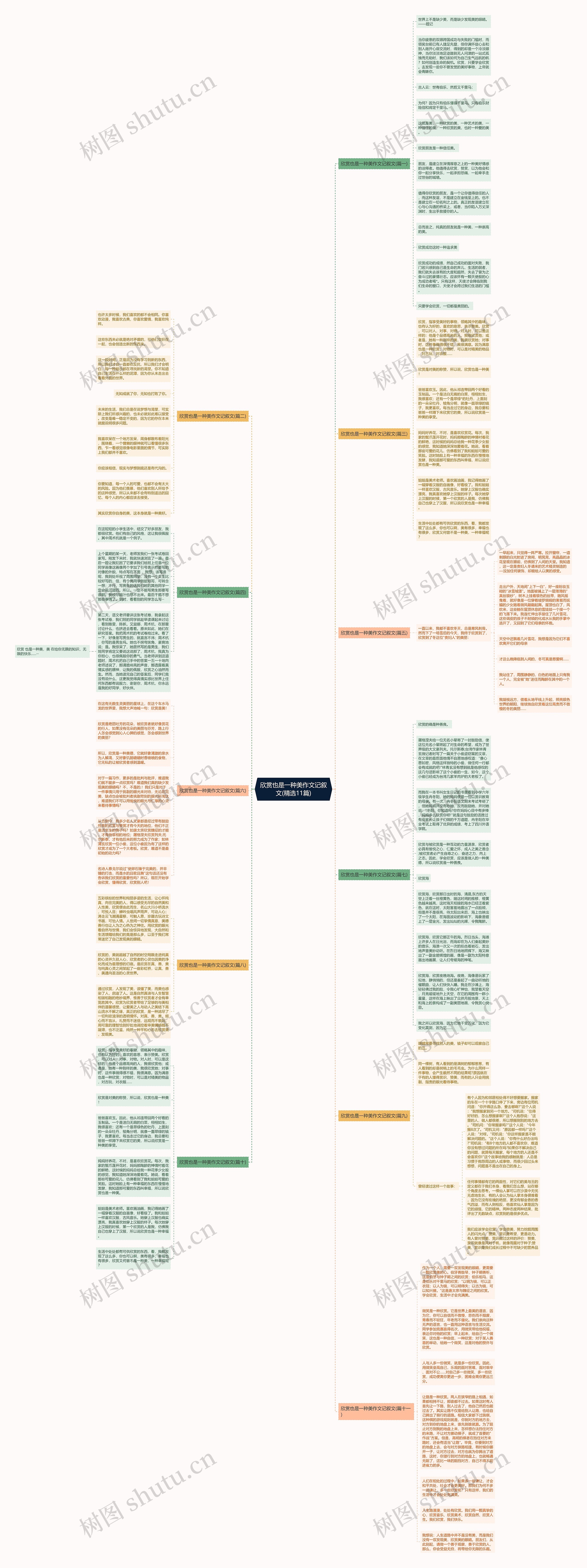欣赏也是一种美作文记叙文(精选11篇)思维导图