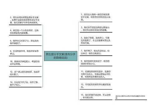 男生提分手文案(宣布分手的隐晦说说)