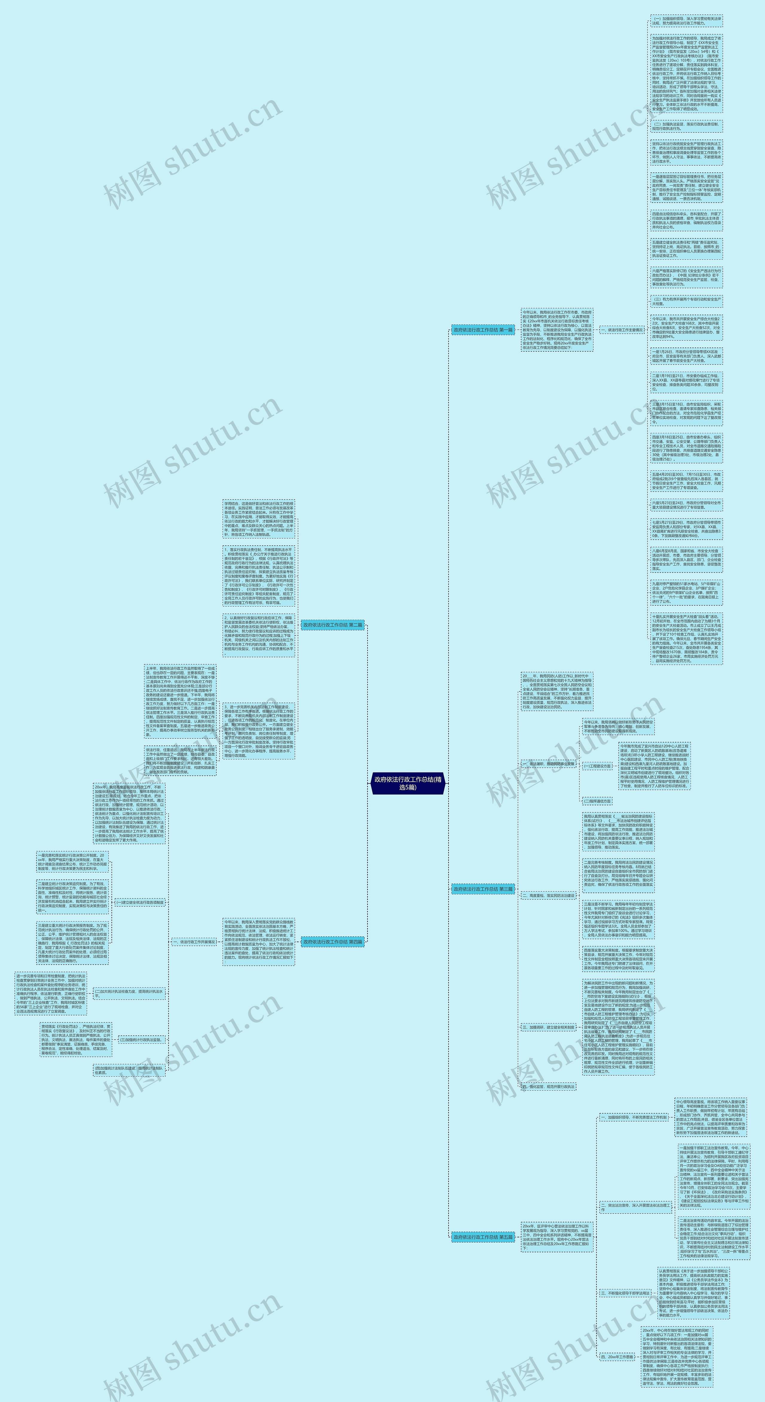 政府依法行政工作总结(精选5篇)思维导图