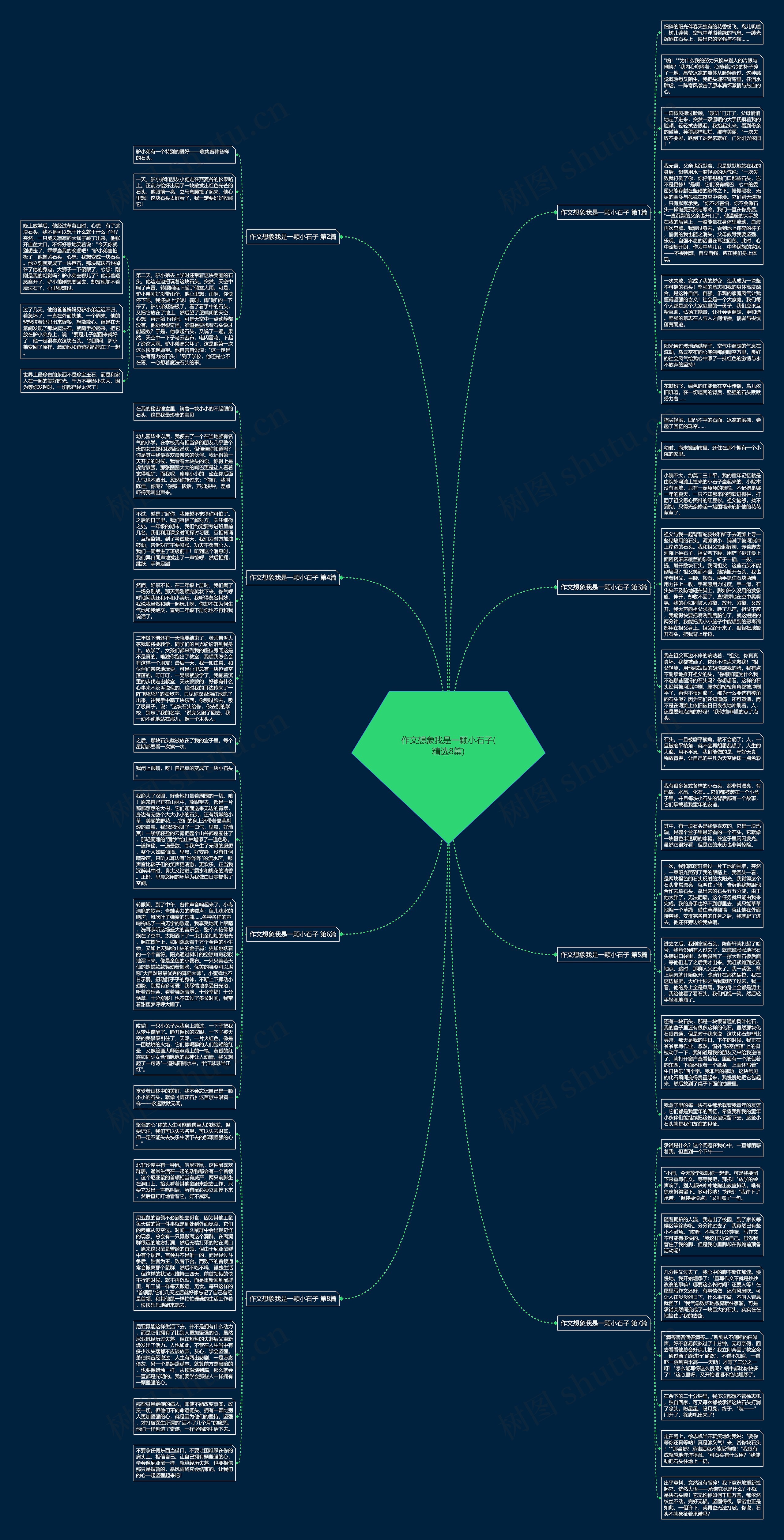 作文想象我是一颗小石子(精选8篇)思维导图