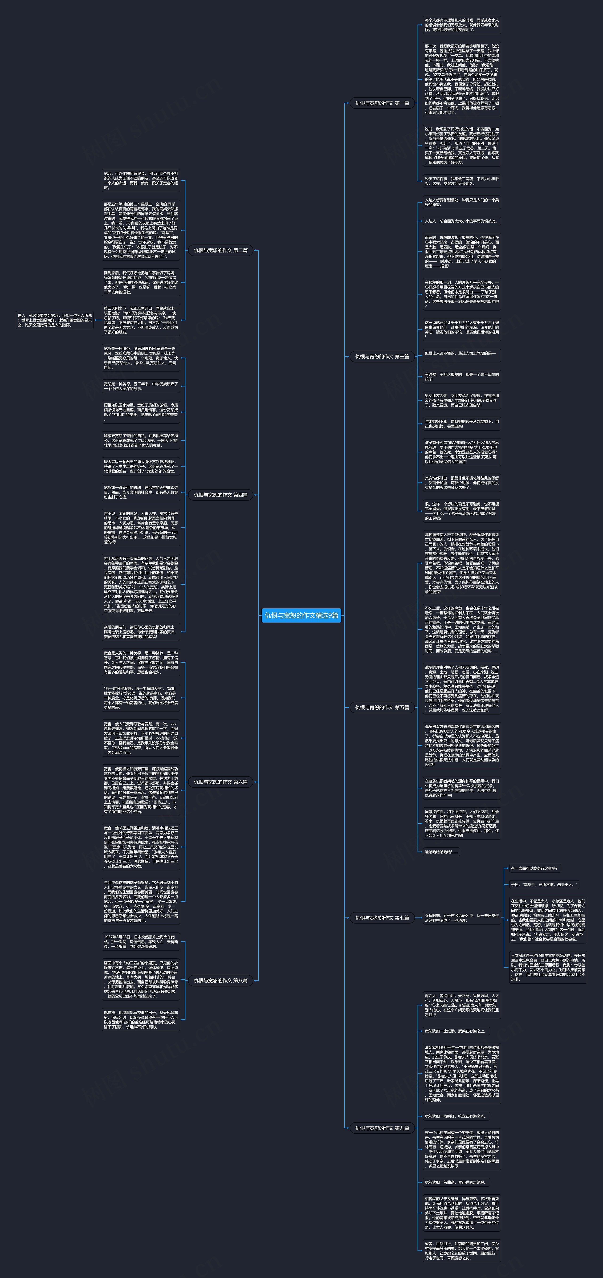 仇恨与宽恕的作文精选9篇思维导图