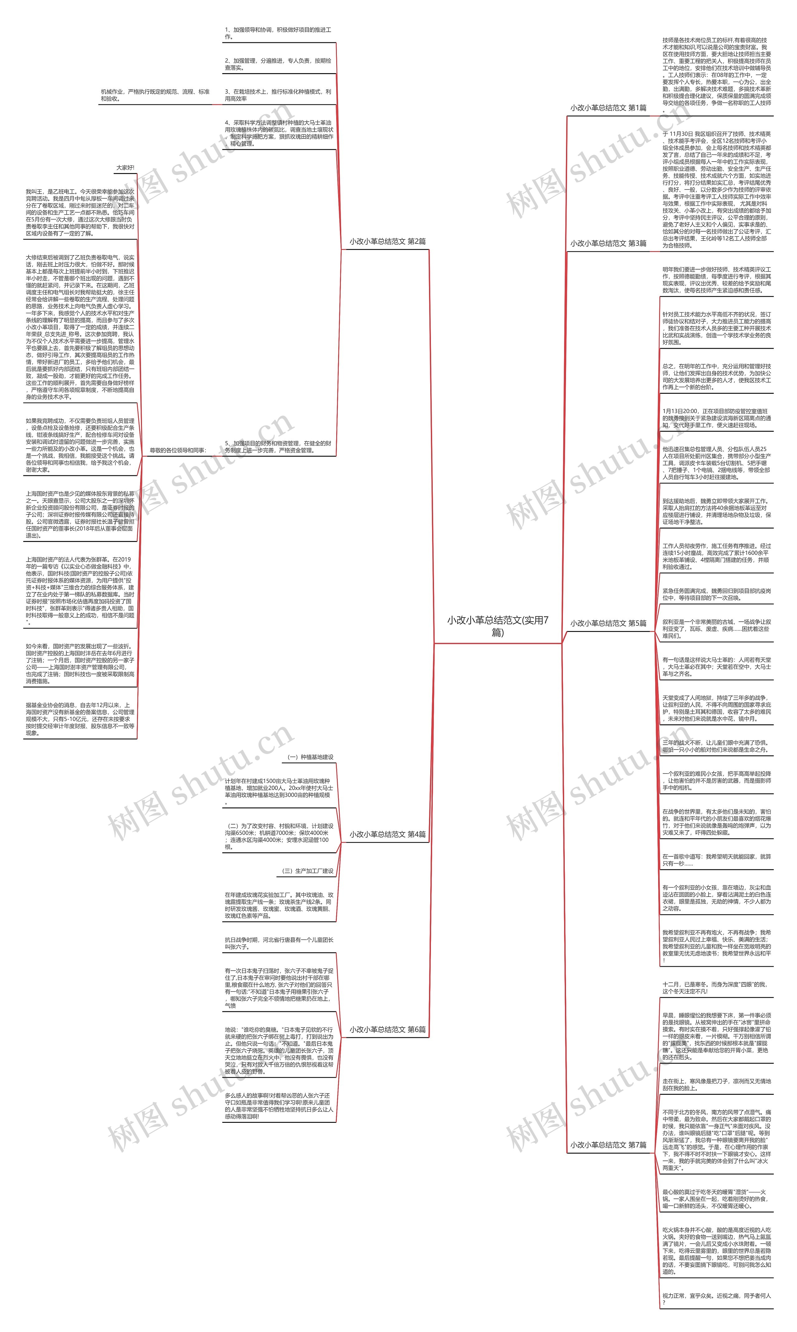 小改小革总结范文(实用7篇)思维导图