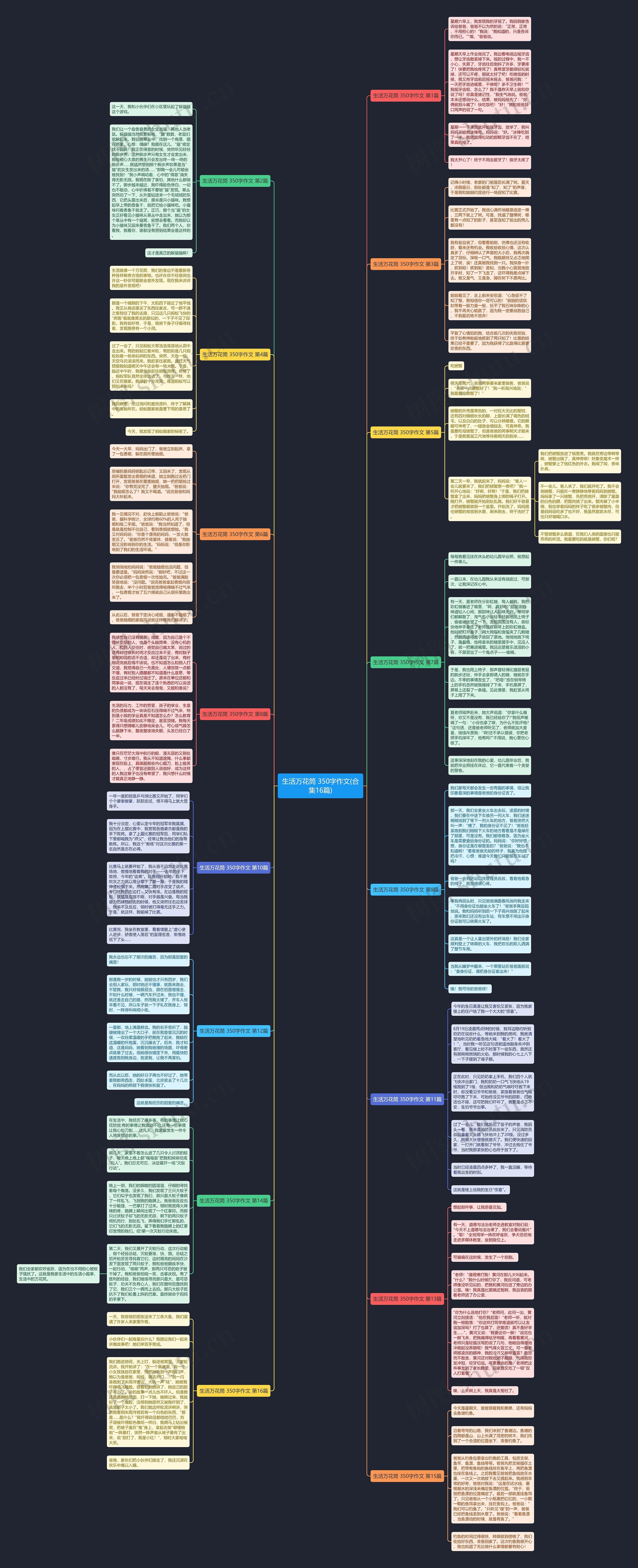 生活万花筒 350字作文(合集16篇)思维导图