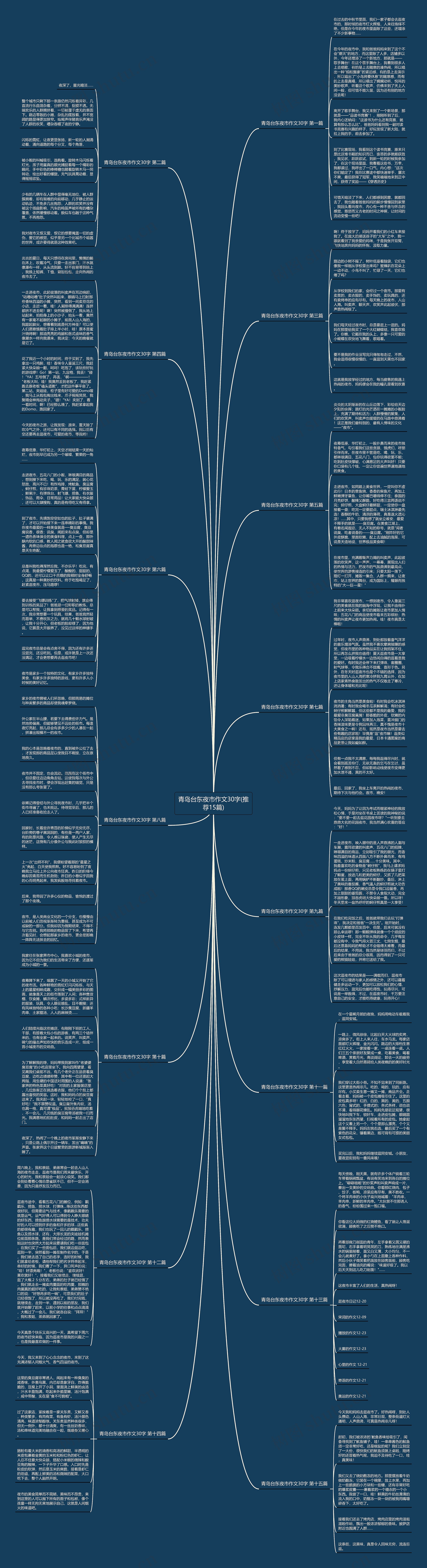 青岛台东夜市作文30字(推荐15篇)思维导图
