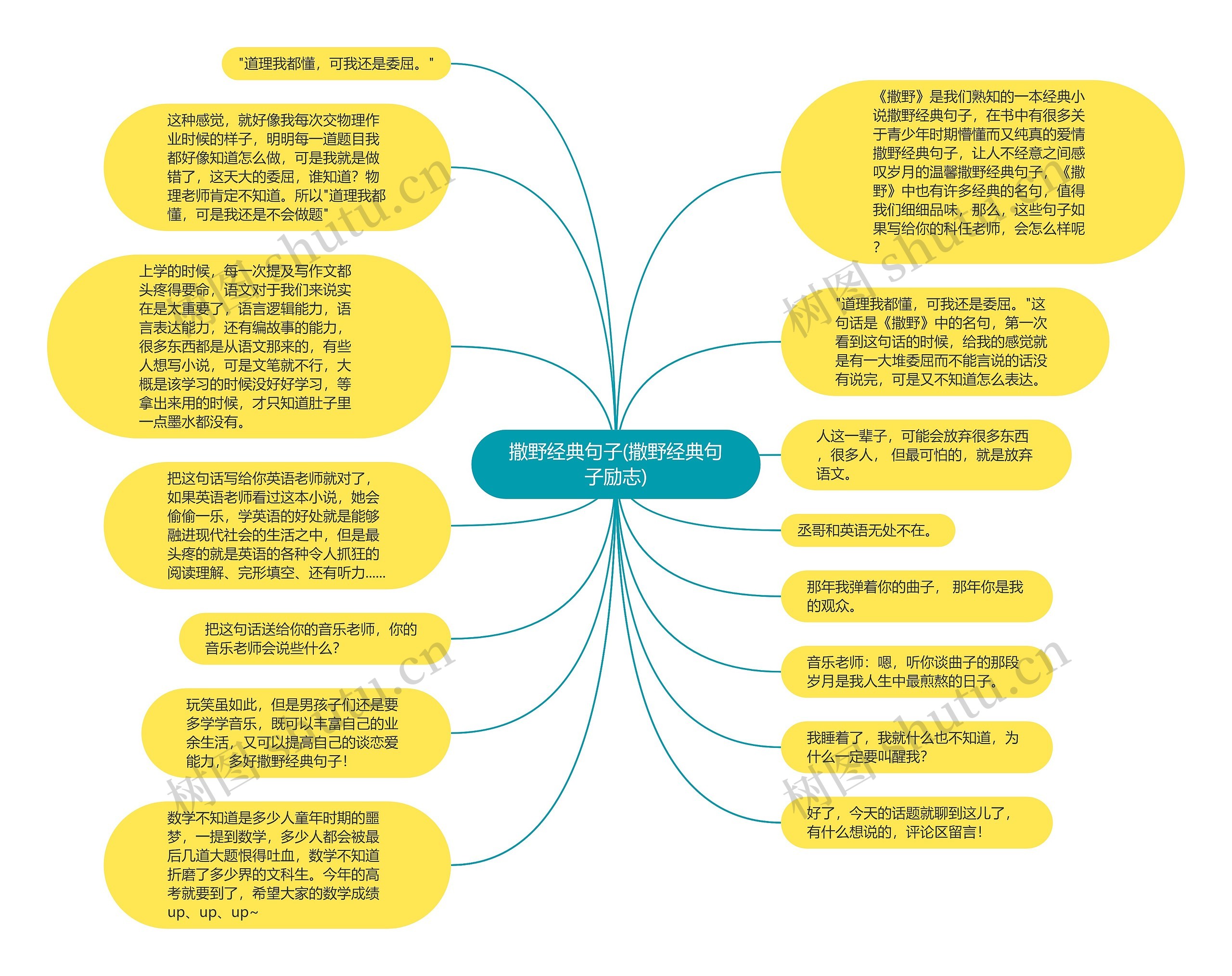 撒野经典句子(撒野经典句子励志)思维导图