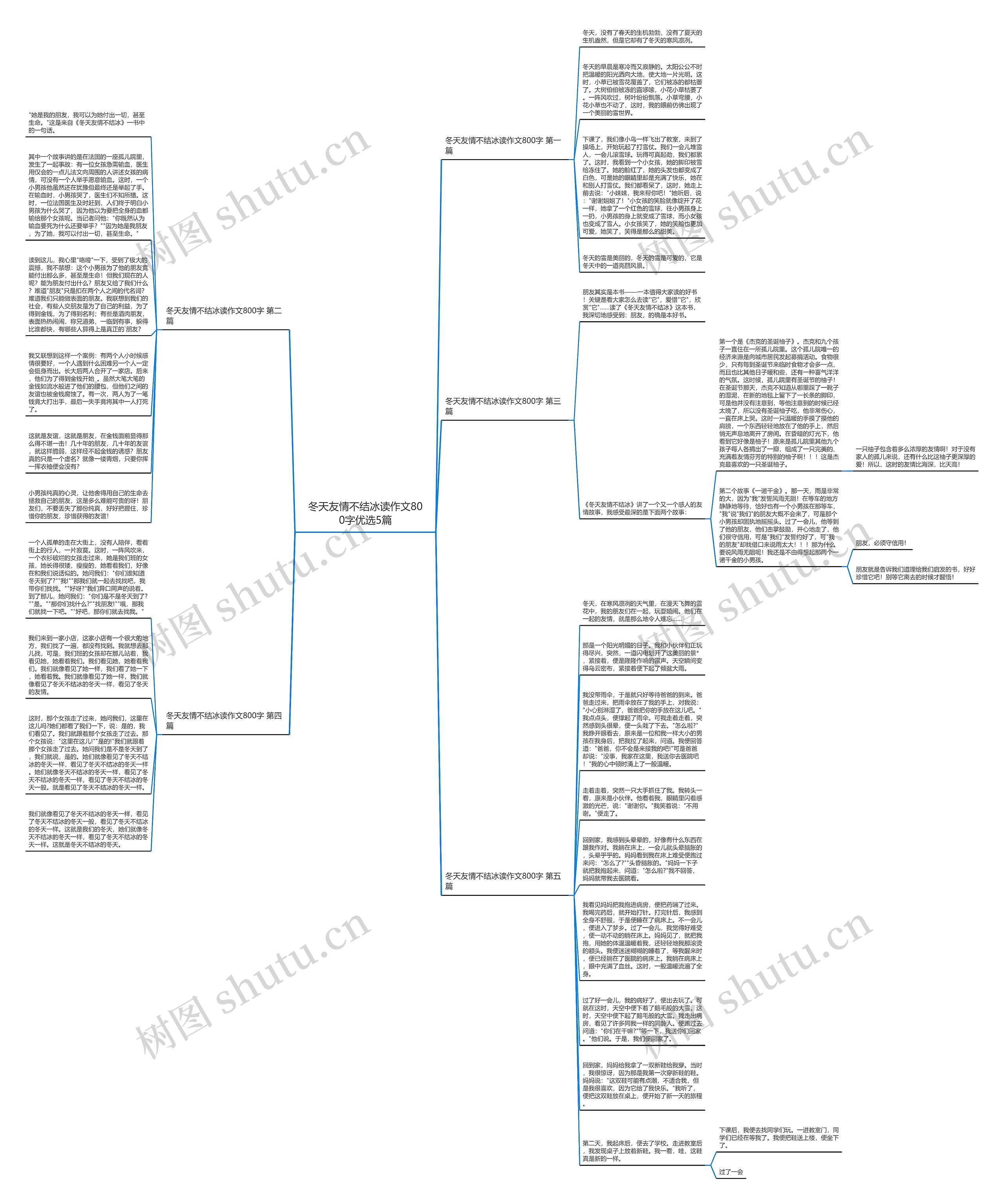 冬天友情不结冰读作文800字优选5篇思维导图