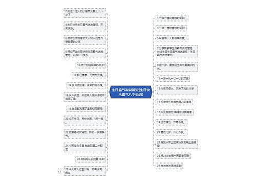 生日霸气说说简短(生日快乐霸气八字说说)