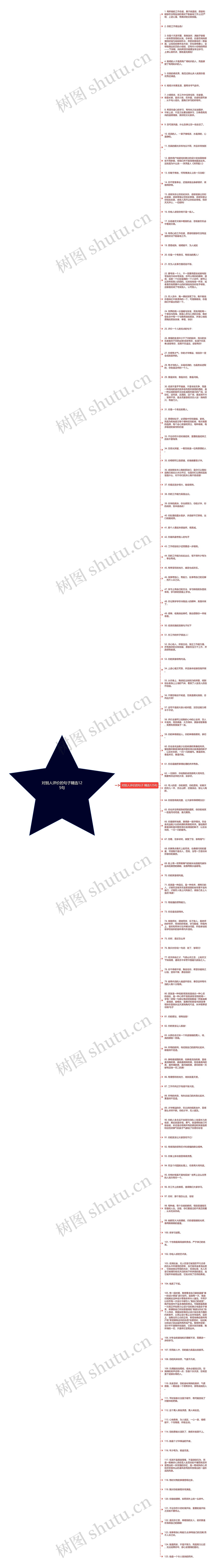 对别人评价的句子精选125句思维导图