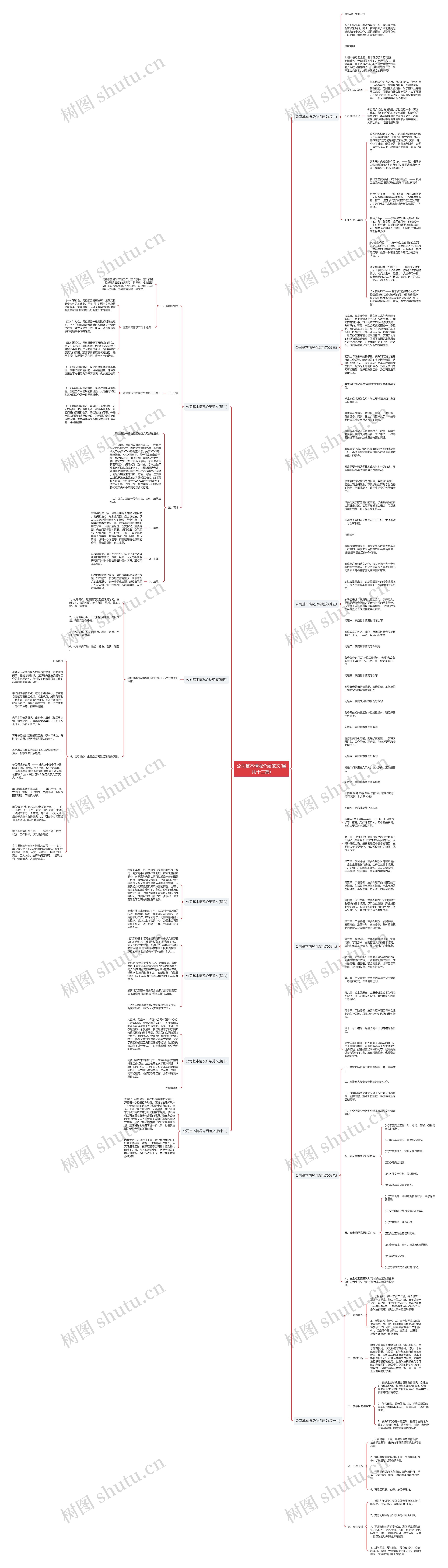 公司基本情况介绍范文(通用十二篇)思维导图