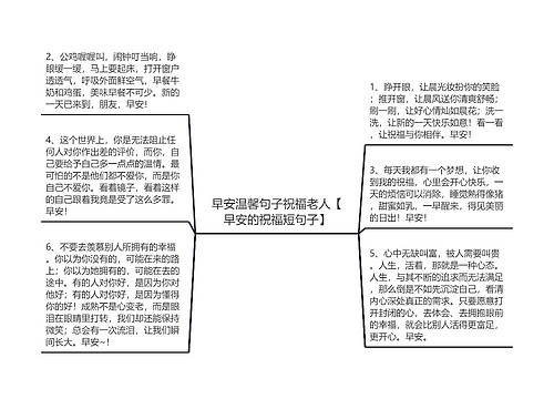 早安温馨句子祝福老人【早安的祝福短句子】