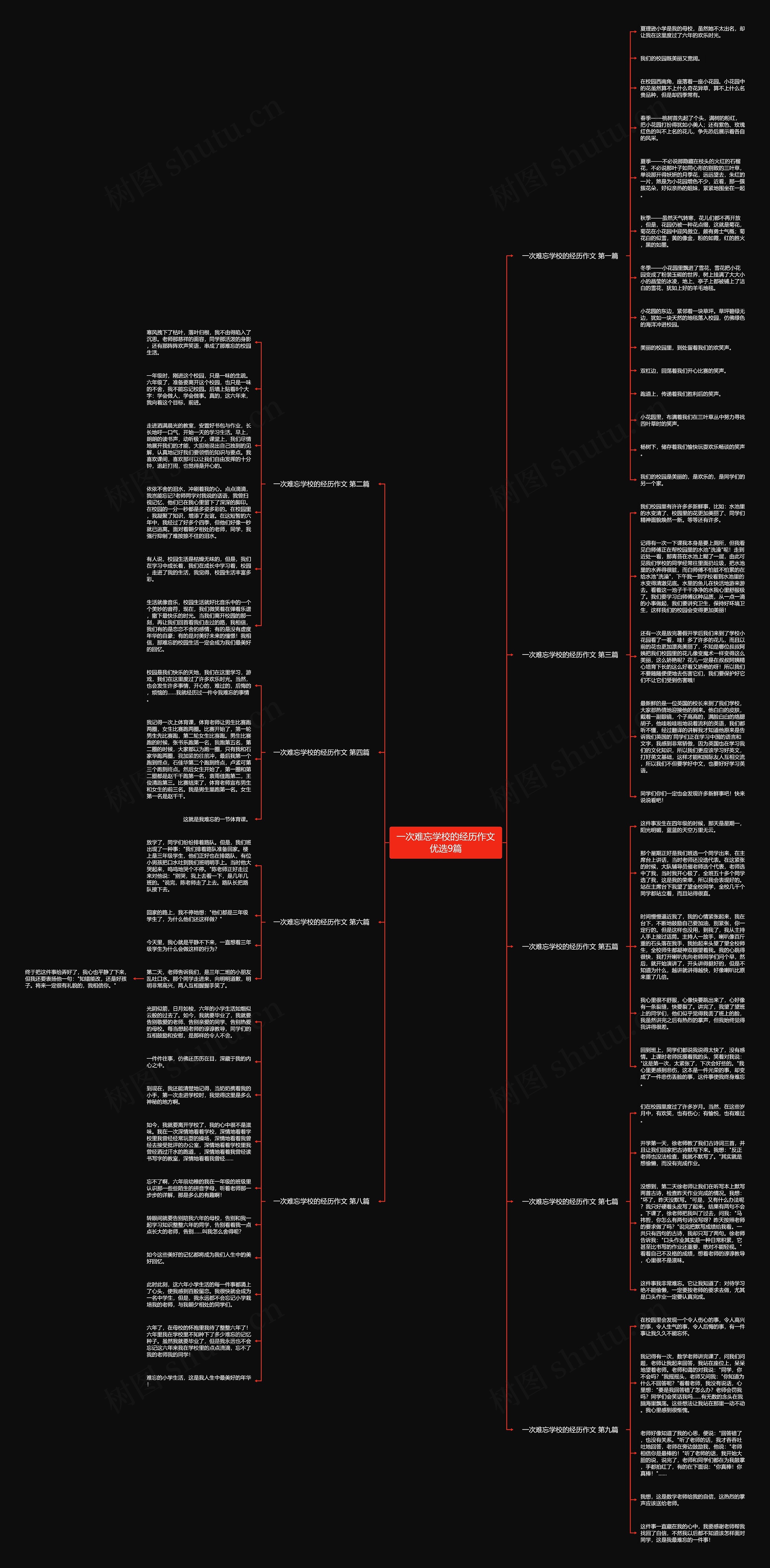 一次难忘学校的经历作文优选9篇思维导图