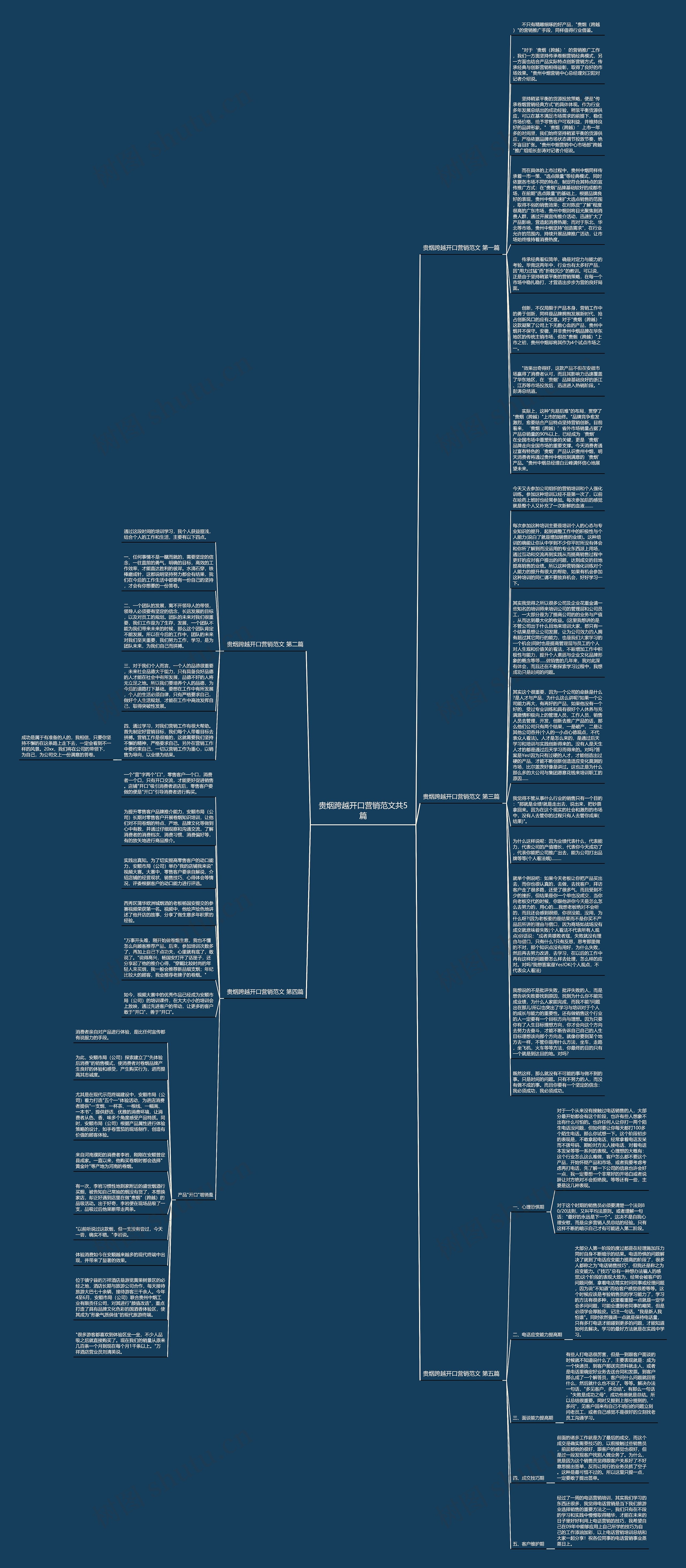 贵烟跨越开口营销范文共5篇思维导图