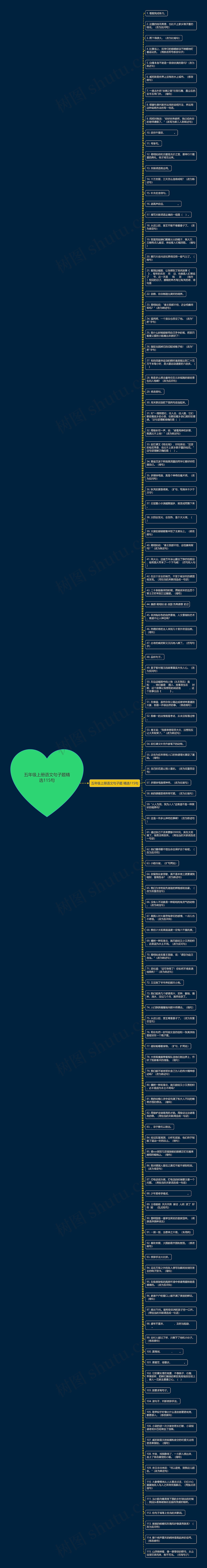 五年级上册语文句子题精选115句