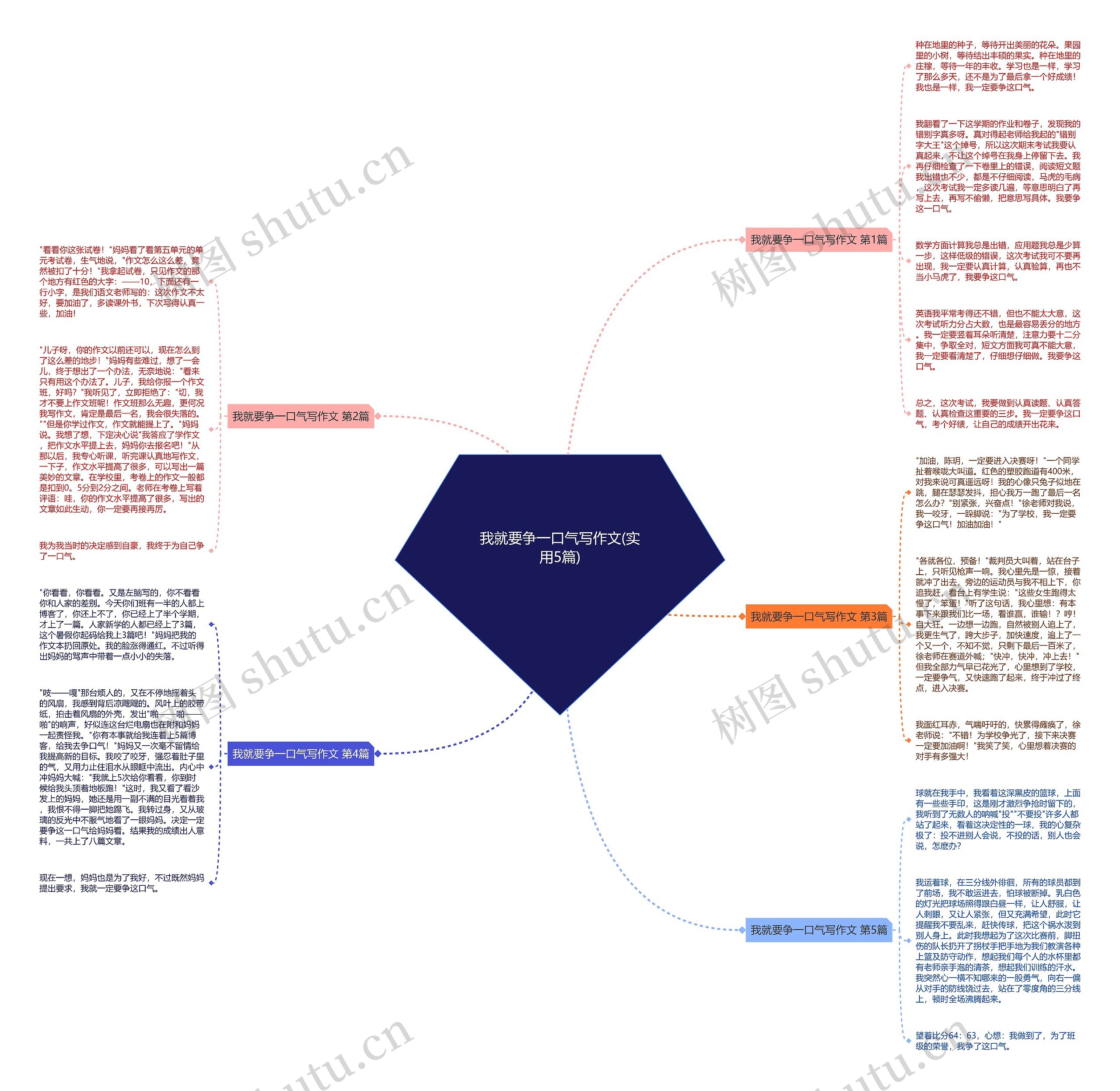 我就要争一口气写作文(实用5篇)思维导图