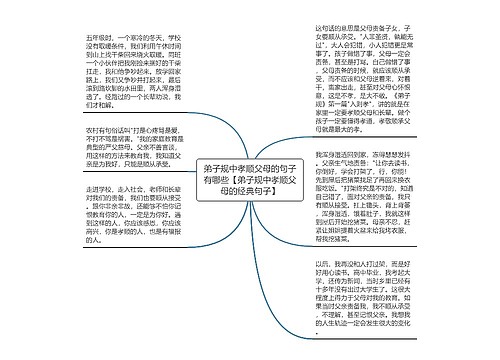 弟子规中孝顺父母的句子有哪些【弟子规中孝顺父母的经典句子】