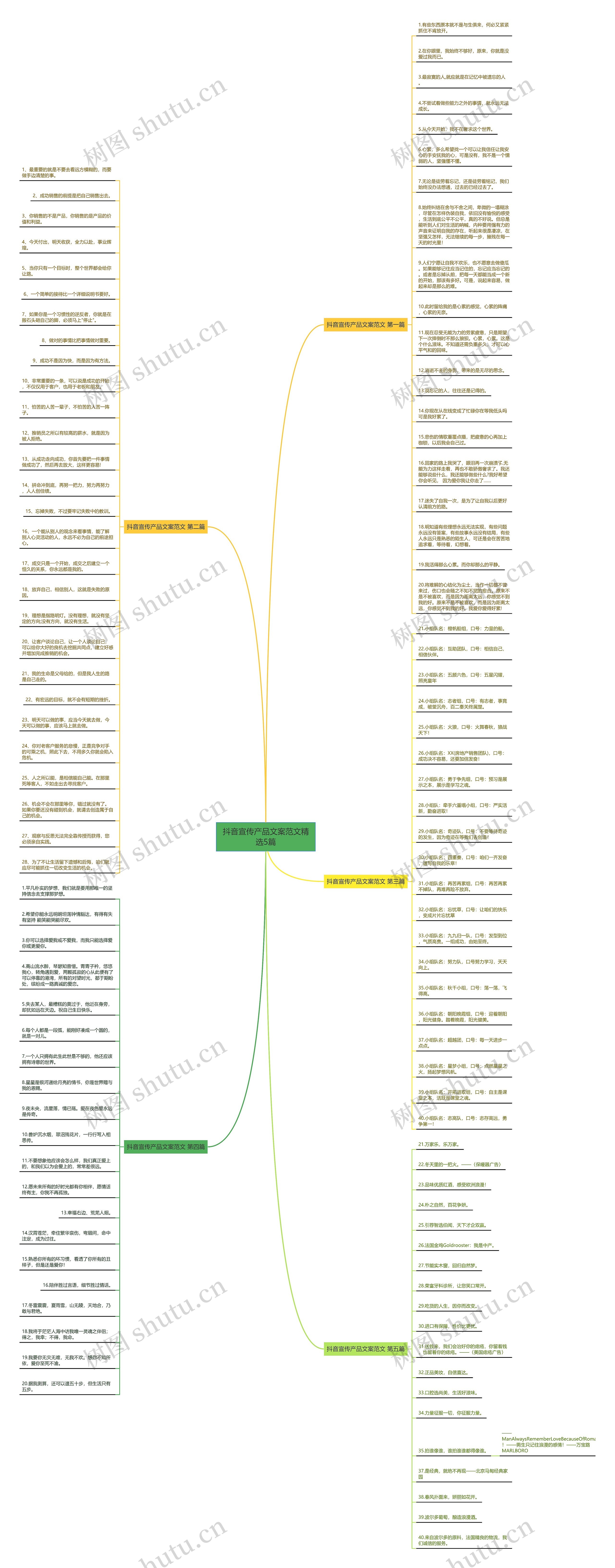 抖音宣传产品文案范文精选5篇思维导图
