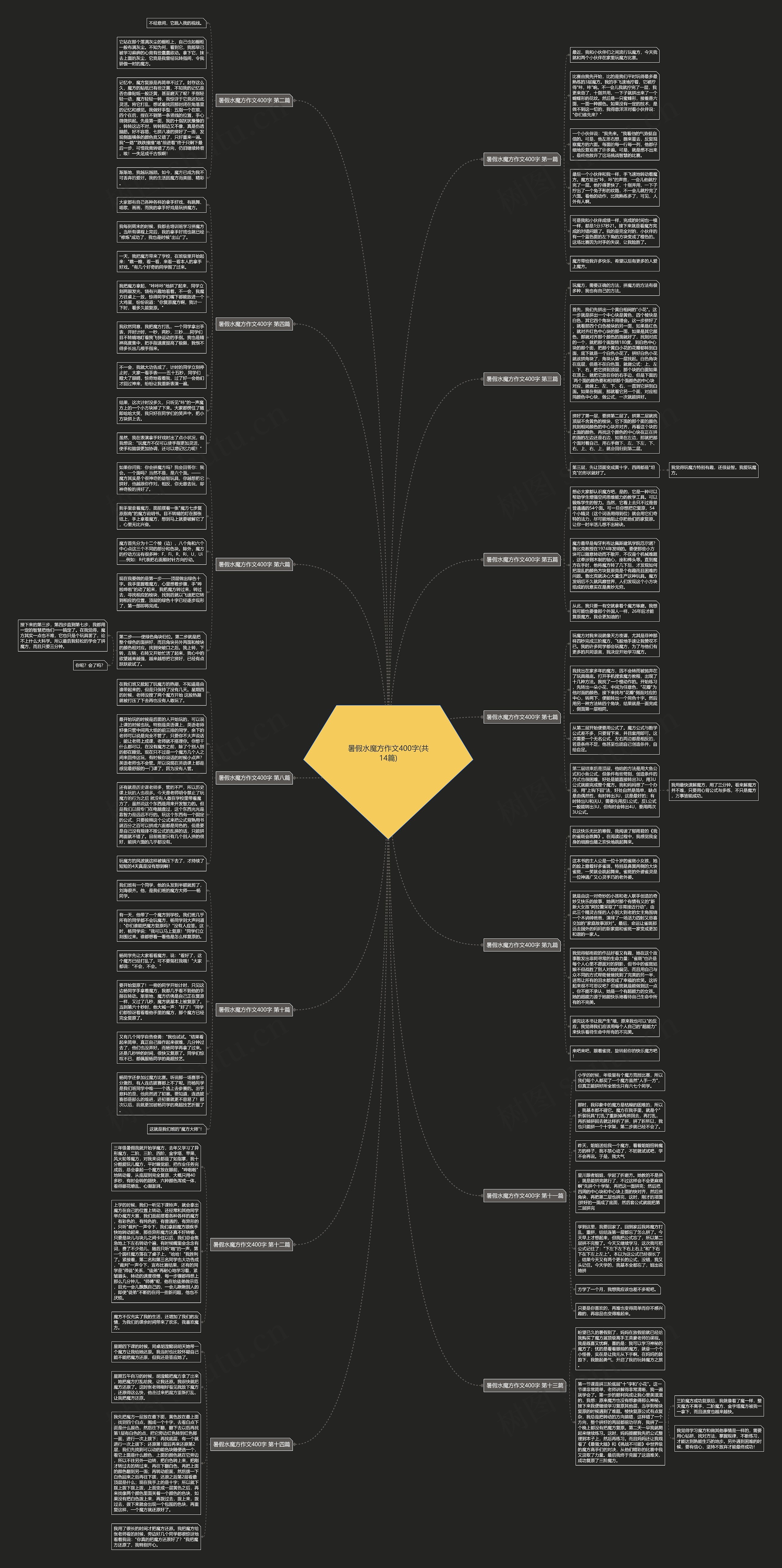 暑假水魔方作文400字(共14篇)思维导图